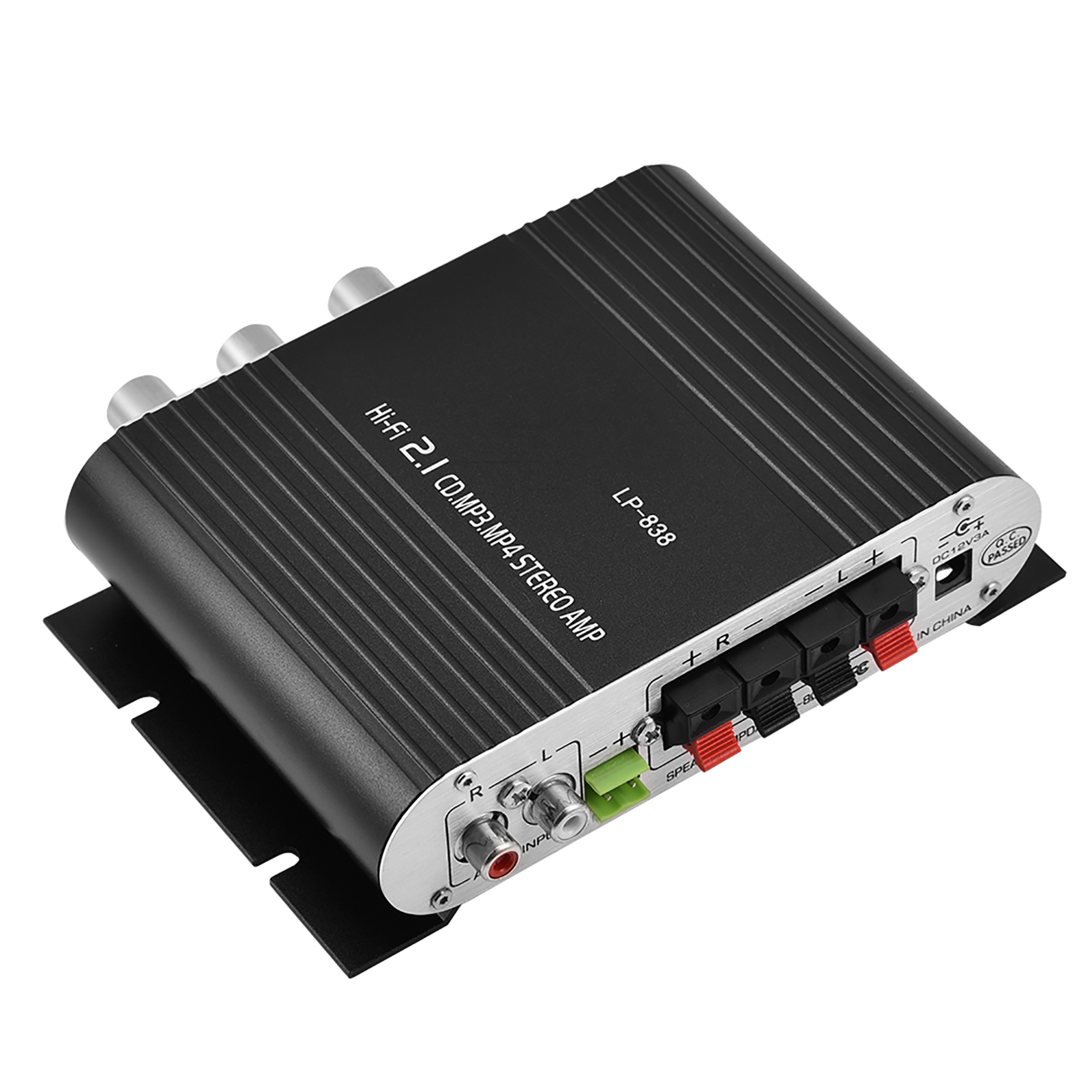 Mini 2.1 Stereo-hifi-verstärker Mit Bass Für Auto Und Zuhause, Schwarzer Digitalverstärker