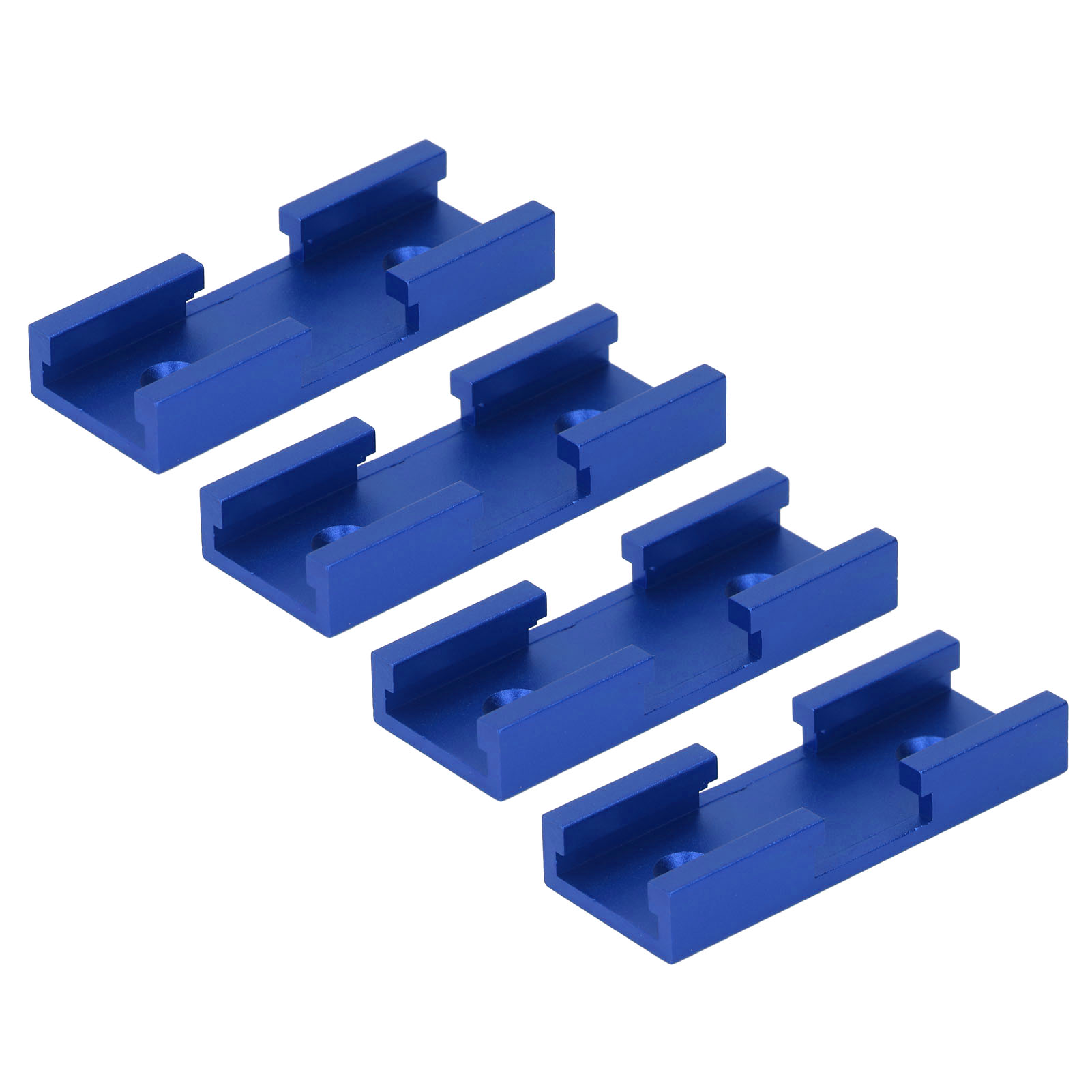 4 Stück T-förmige Schienenverbinder, Kreuzverbinder Aus Aluminiumlegierung Für Die Holzbearbeitung, Blau