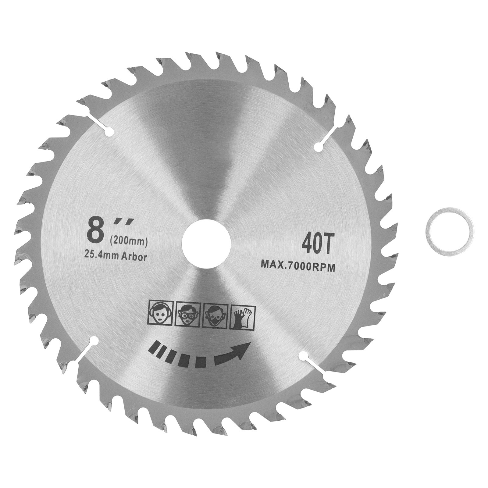Kreissägeblatt, 8 X 40 Zähne, 200 Mm, Aus Rostbeständigem Hartmetall
