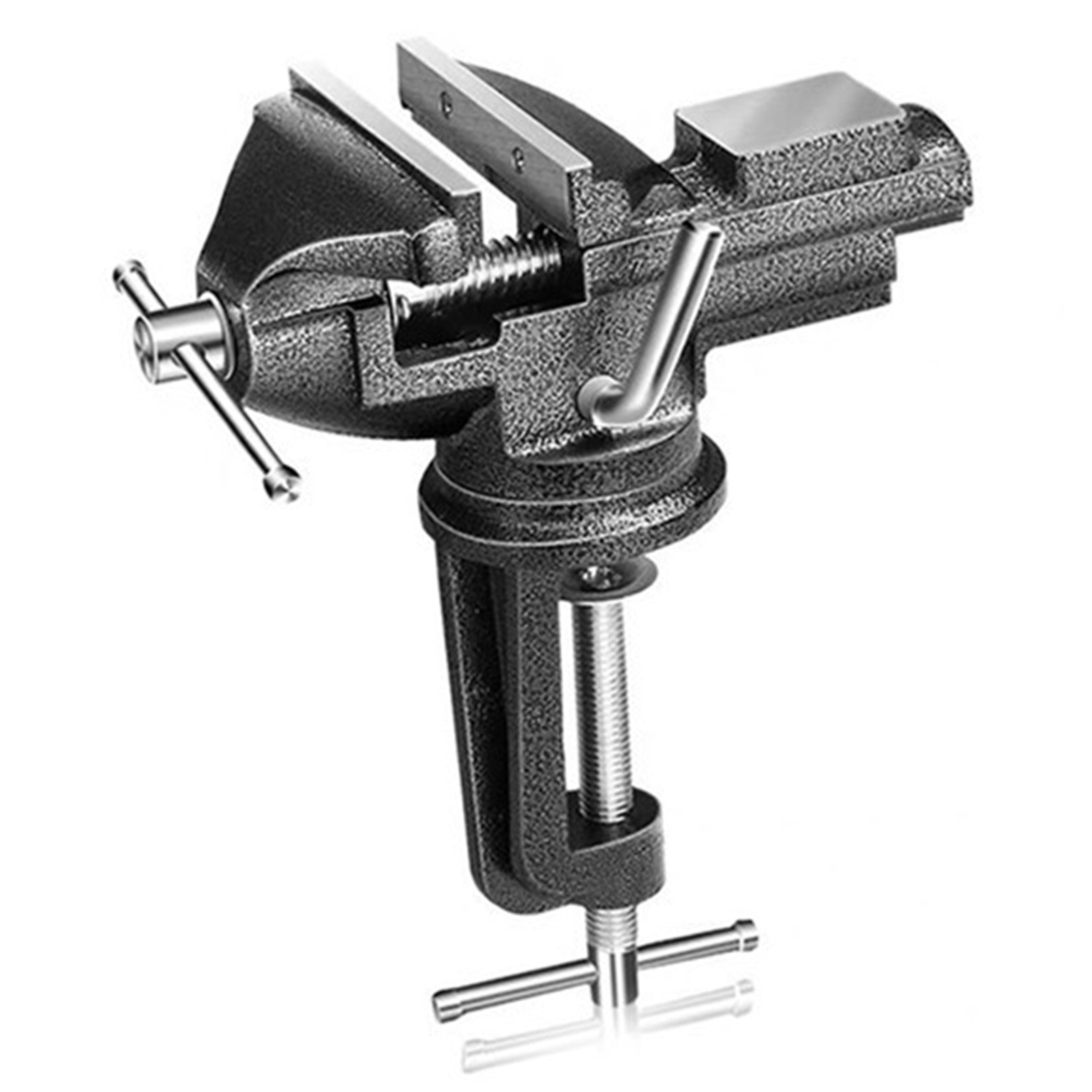 360° Drehbarer Schraubstock, 73 Mm Öffnung, Stahlguss, 50 Mm (1,97 Zoll) Breit, 1,6 Kg (3,53 Pfund) Gewicht.