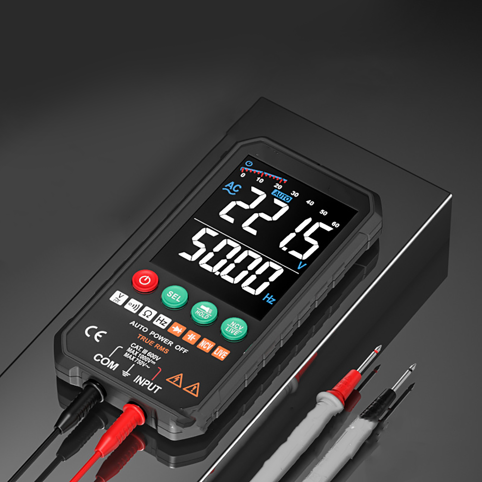 Intelligentes Zählmultimeter, Touchscreen-voltmeter Mit Temperaturmessung, Lcd-display Fy107c