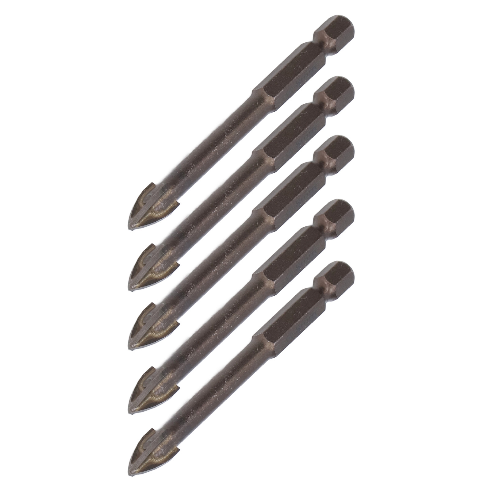 Set Mit 5 6,35 Mm (1/4 Zoll) Sechskant-kreuzschlitzbohrern Für Fliesen, Glas, Keramik Und Beton, 8 Mm Hartmetallwerkzeug