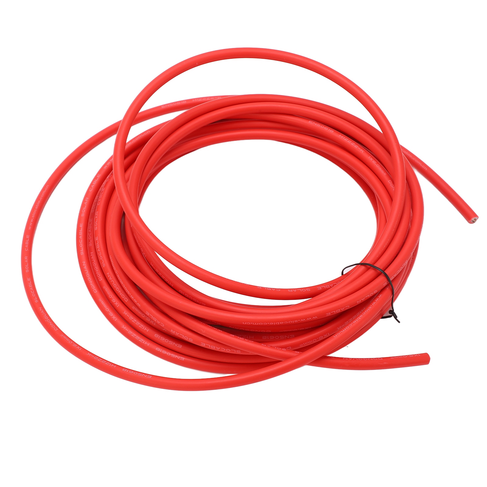 Hochtemperatur-photovoltaikkabel Aus Xlpe, Beständig Gegen Hohe Temperaturen, Geringe Exzentrizität, Rot, 6 Mm², 10 M / 32,8 Ft