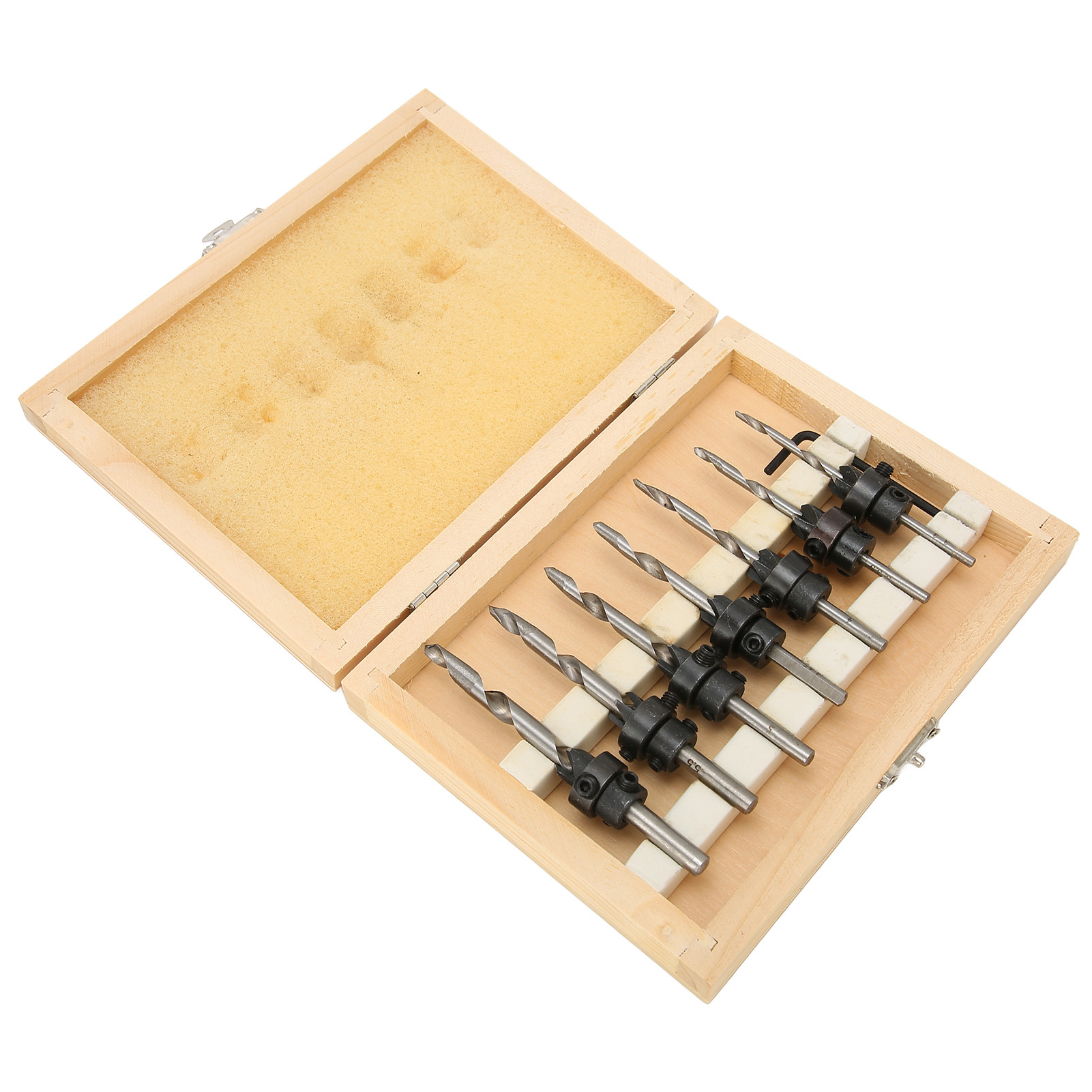 Set Mit 7 Senkbohrern Für Die Holzbearbeitung, Bohrwerkzeugen, Holzreibahle, 1 Innensechskantschlüssel