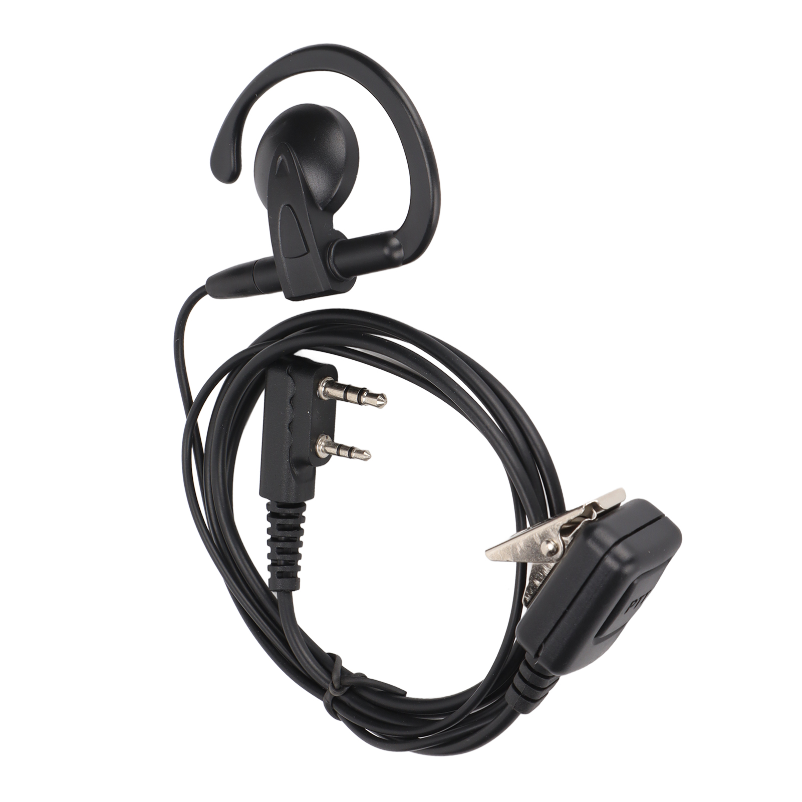 G-förmiger Ohrhörer Für Walkie-talkies, 2-poliges Headset Mit Eingebautem Mikrofon Für Kenwood Und Baofeng