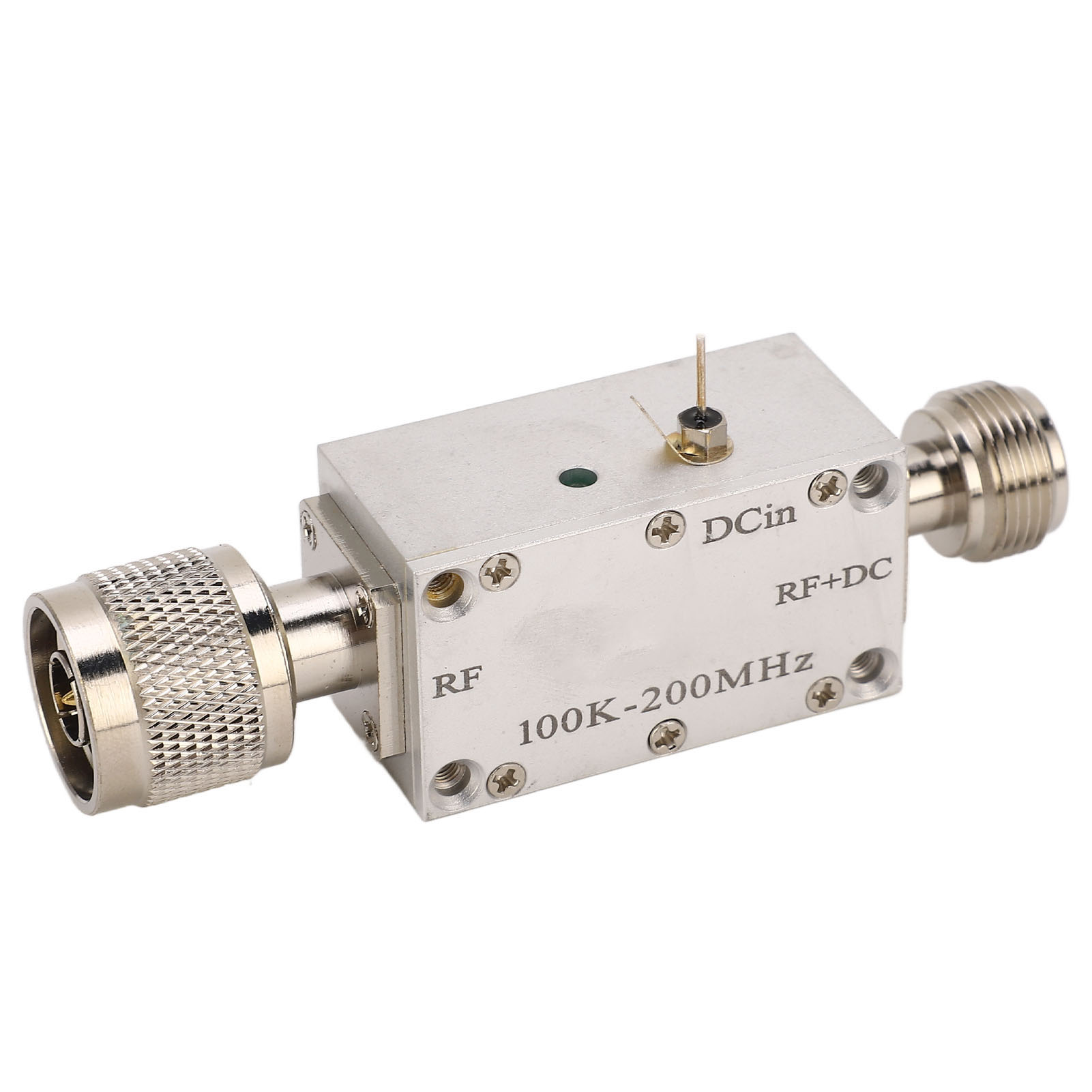 Hochfrequentes Breitband-hf-verstärkermodul Mit Dc-sperre Und T-koaxial-stromversorgung Für 0,1–200 Mhz, 1 A Optische Modulation