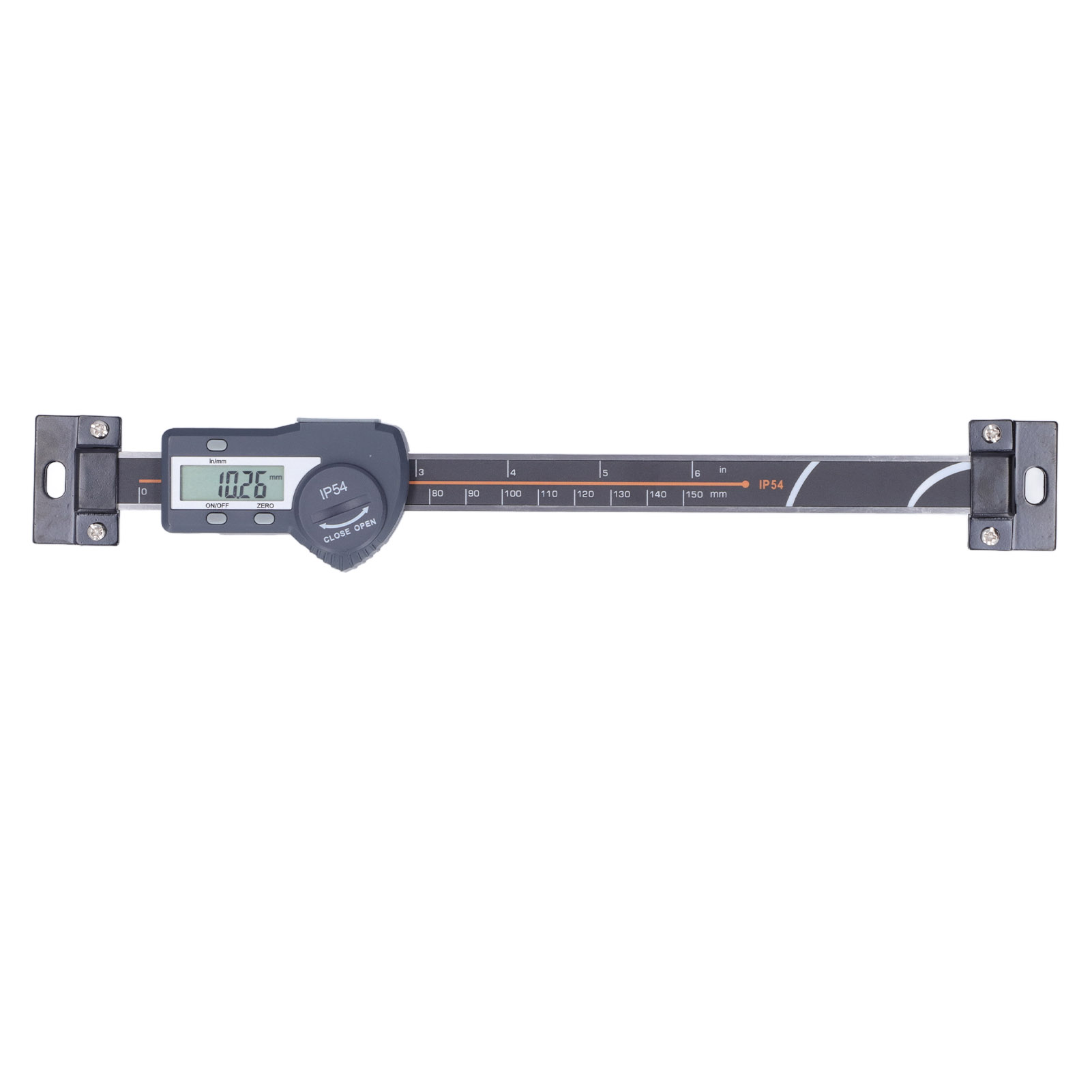 Horizontaler Messschieber (ip54) Mit Lcd-bildschirm, Linearem Digitalem Messwerkzeug, Nullstellung Und Datenhaltefunktion, 0–150 Mm / 0,0–5,9 Zoll