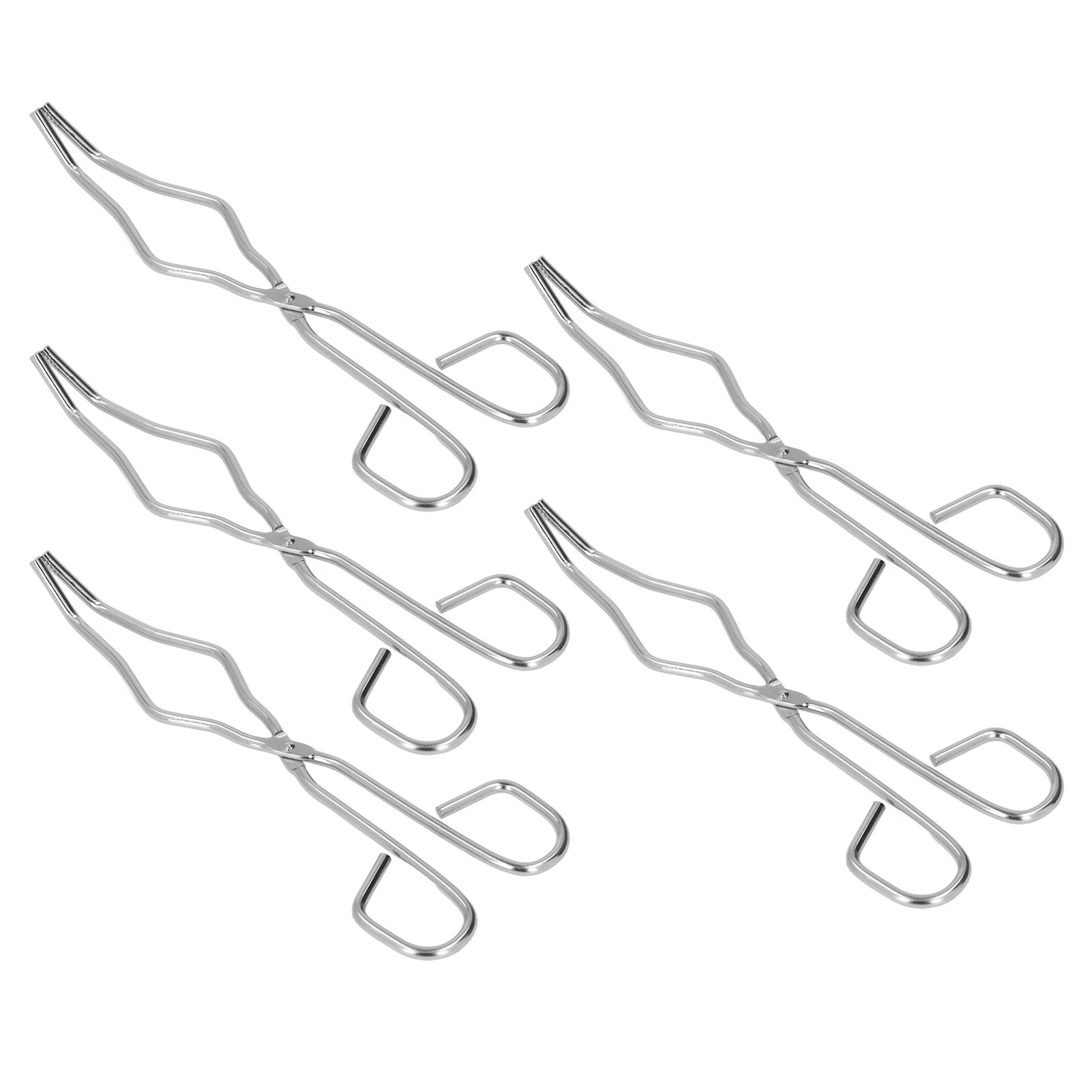 Set Aus 5 Tiegelzangen Aus Edelstahl Zum Schmelzen Von Metallen Und Gold.