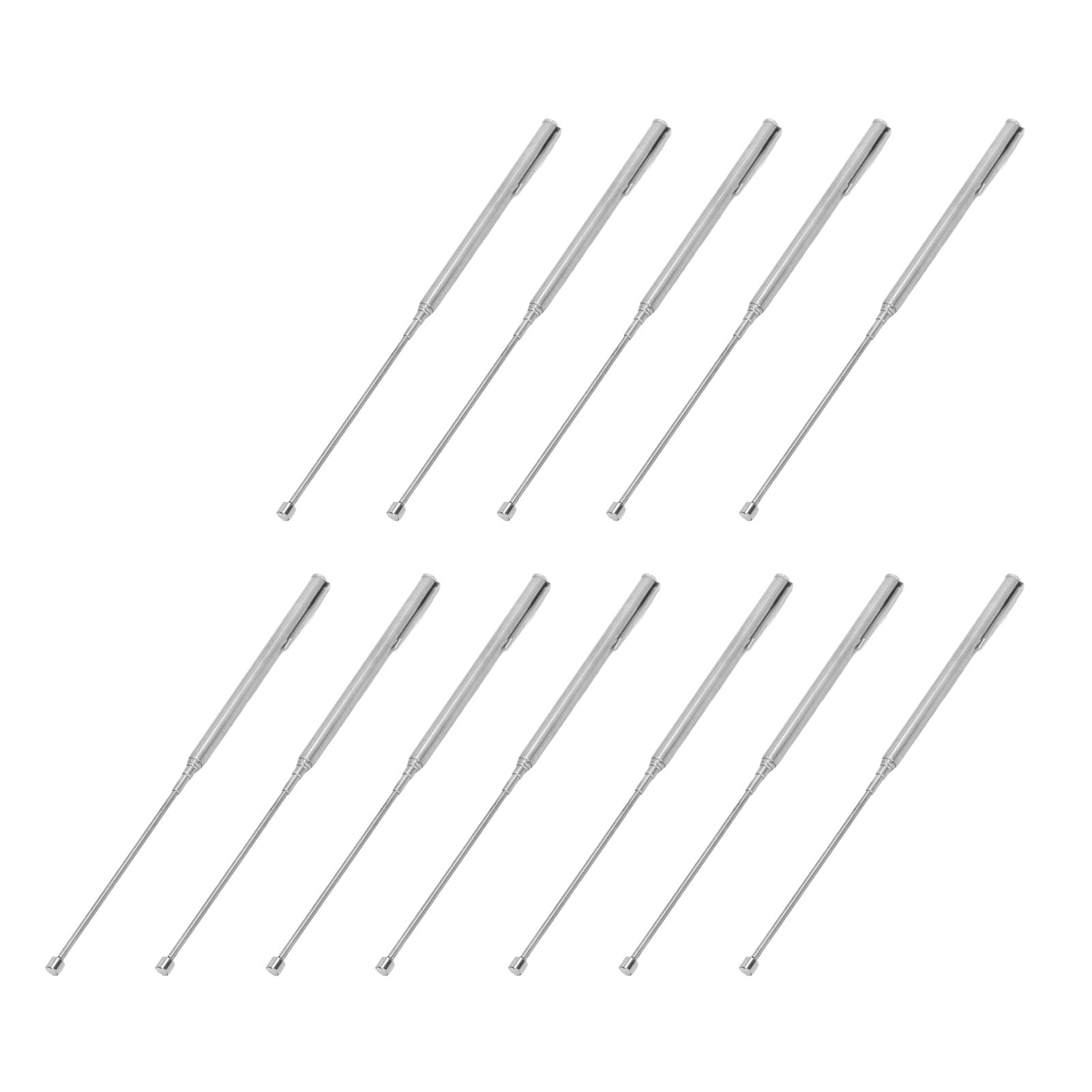 Set Mit 12 Magnetischen Stahlpickern (900 G) Mit Taschenclip, Teleskopgriff Und Magnetischem Aufnahmewerkzeug