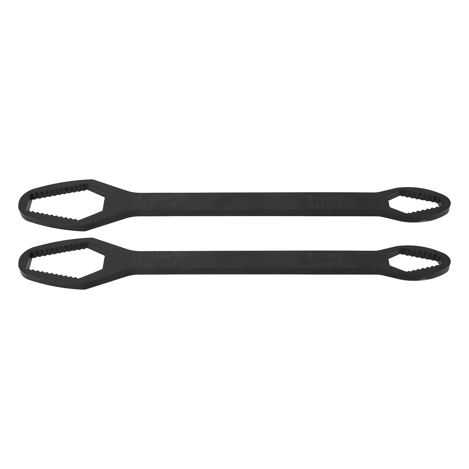 Doppelseitige, Selbstspannende, Verstellbare Sternförmige Universalschlüssel, 8-22 Mm, Länge 260 Mm (schwarze Elektrophorese)