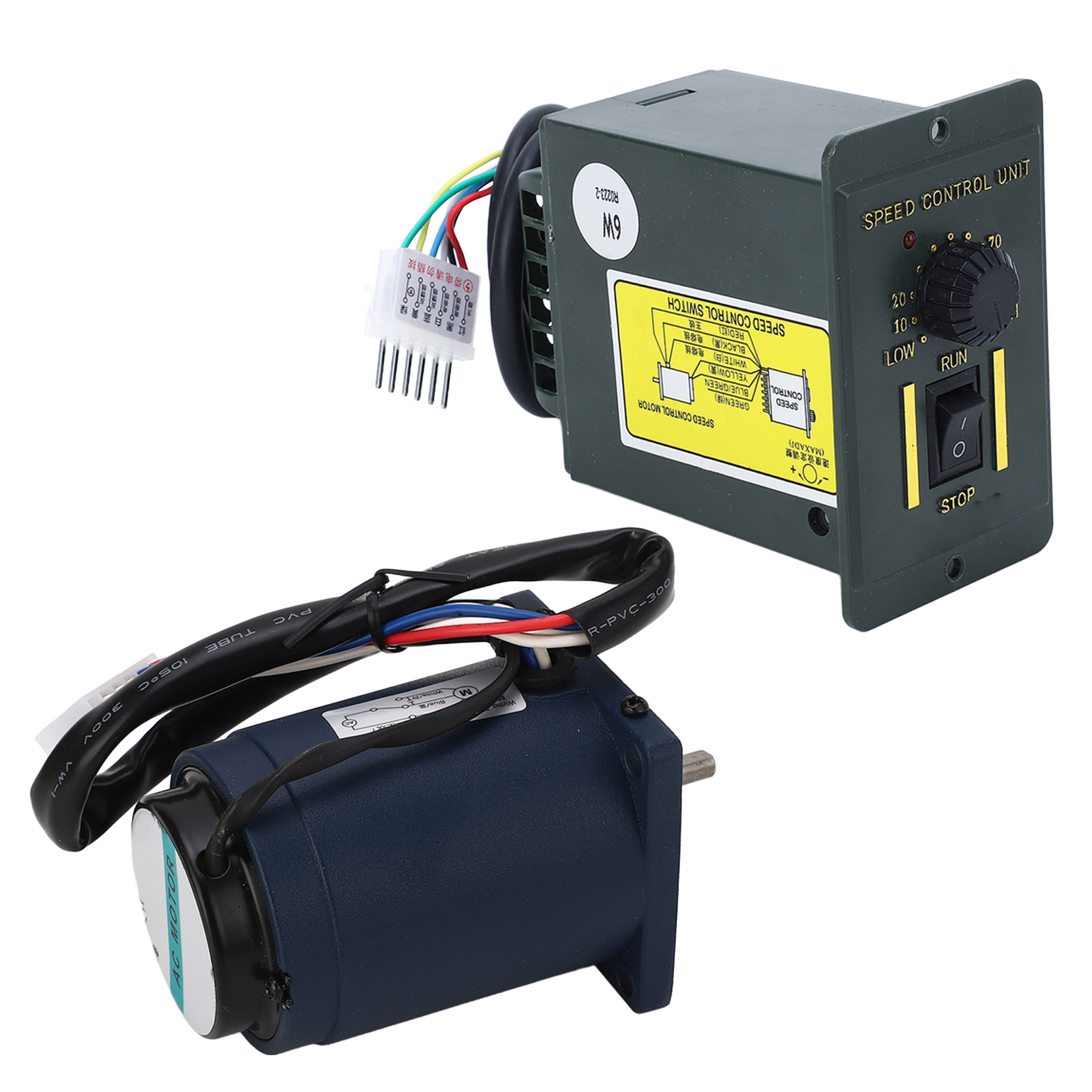 6-w-hochleistungs-getriebemotor, Geräuscharm, Hitzebeständig, Variable Drehzahl Und Reversibel Mit Ac220v-drehzahlregler, 1400 U/min (10 Bis 1400 U/min)