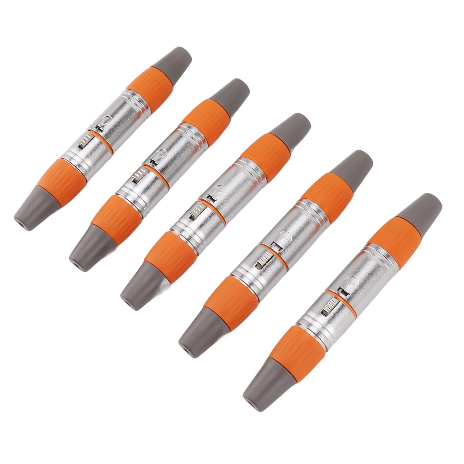 5 Paar Professionelle, Dreipolige, Verzinnte Xlr-stecker (weiblich Und Männlich) Für Heim-audiosysteme Und Studioaufnahmen