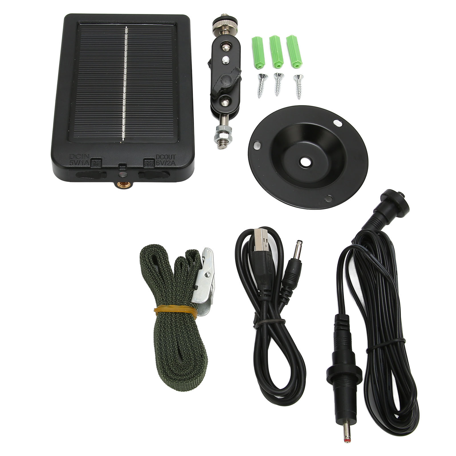 Ip66 Wasserdichtes Solarpanel Für Wildkameras, Kleines Tragbares Solarpanel Für Die Tierfotografie Im Freien, 100–240 V Eu-stecker