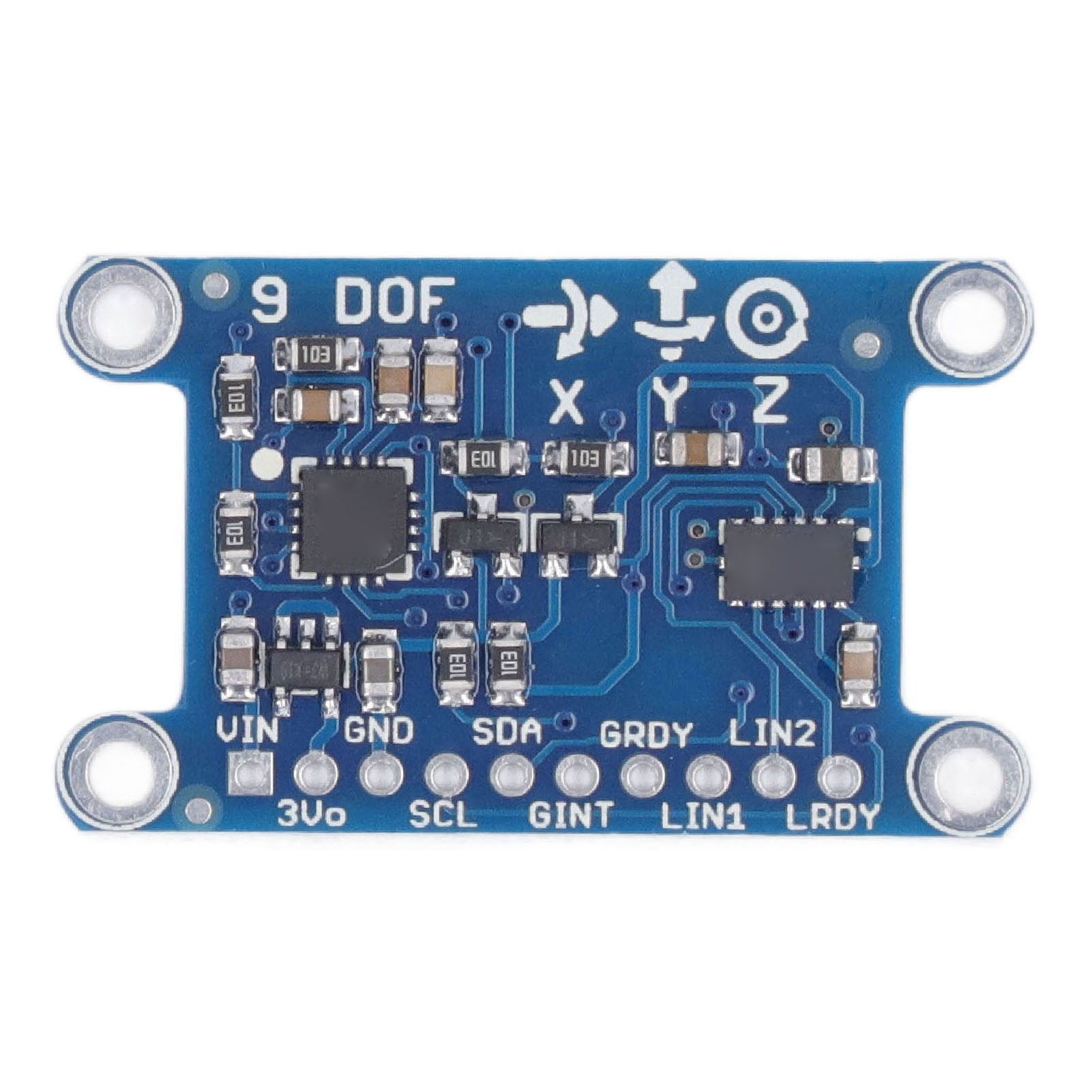 9-achsen-gyroskopmodul, Digitaler Gyroskopsensor, Kompass, Magnetfeld- Und Winkelgeschwindigkeitsmodul 3-5 V