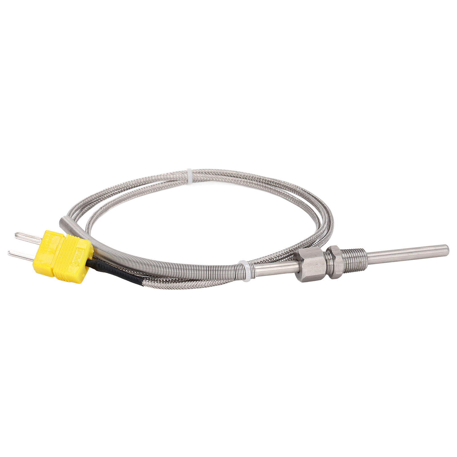 Thermoelement-sonde Typ K, Temperaturfühler, Detektor, Messgerät, 1/8"-npt-gewinde, 80 Mm Länge, 1 Meter, Gelber Stecker