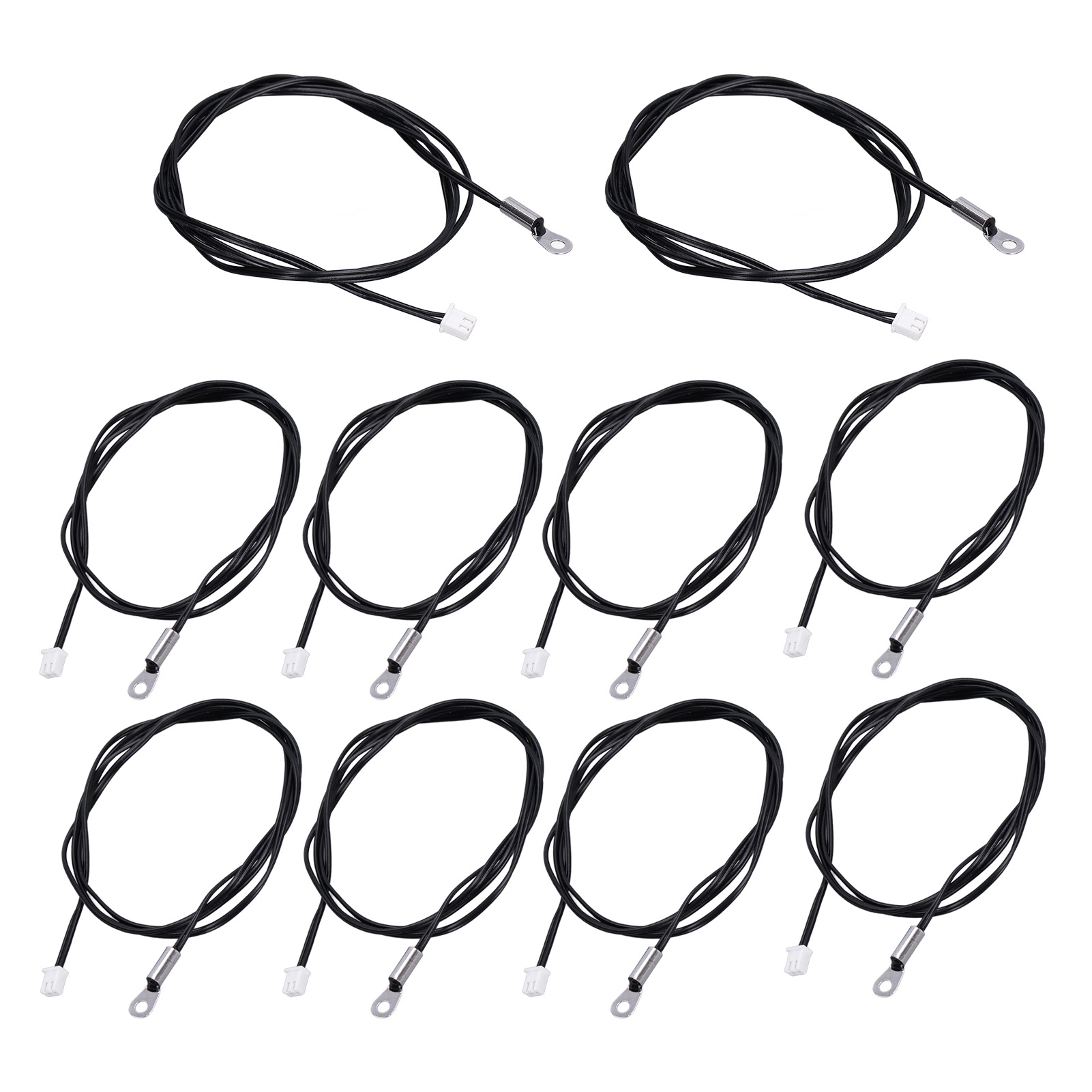 Packung Mit 10 Ntc-thermistor-temperaturfühlern, Rundanschlüsse, Kaltverpressstecker, 1 Meter, 5 Kω, B3950