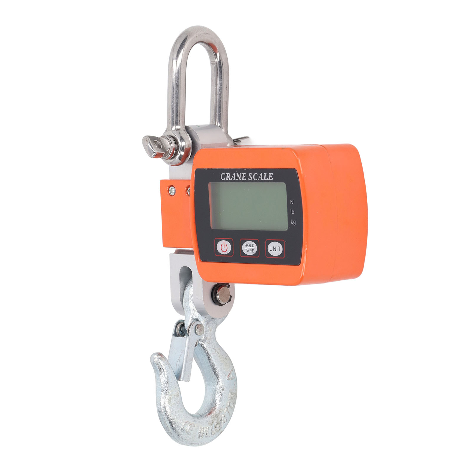Elektronische Hängehakenwaage In Orange, Hd-lcd-digitalanzeige, Hochpräziser Sensor, Tragkraft 500 Kg (1102 Lb).