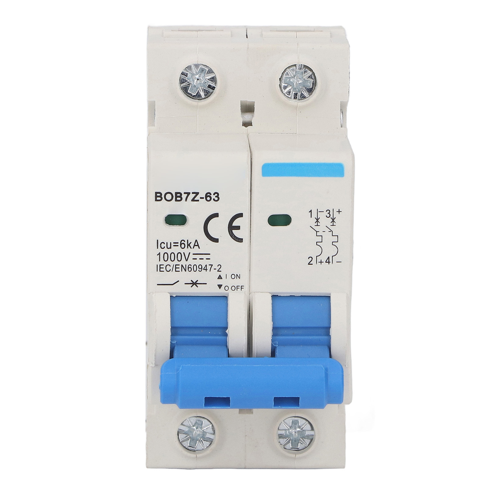 Leitungsschutzschalter 1000 V Dc, 6 Ka Zweipoliger Luftschalter, C16 16 A Photovoltaik-überlastschutz