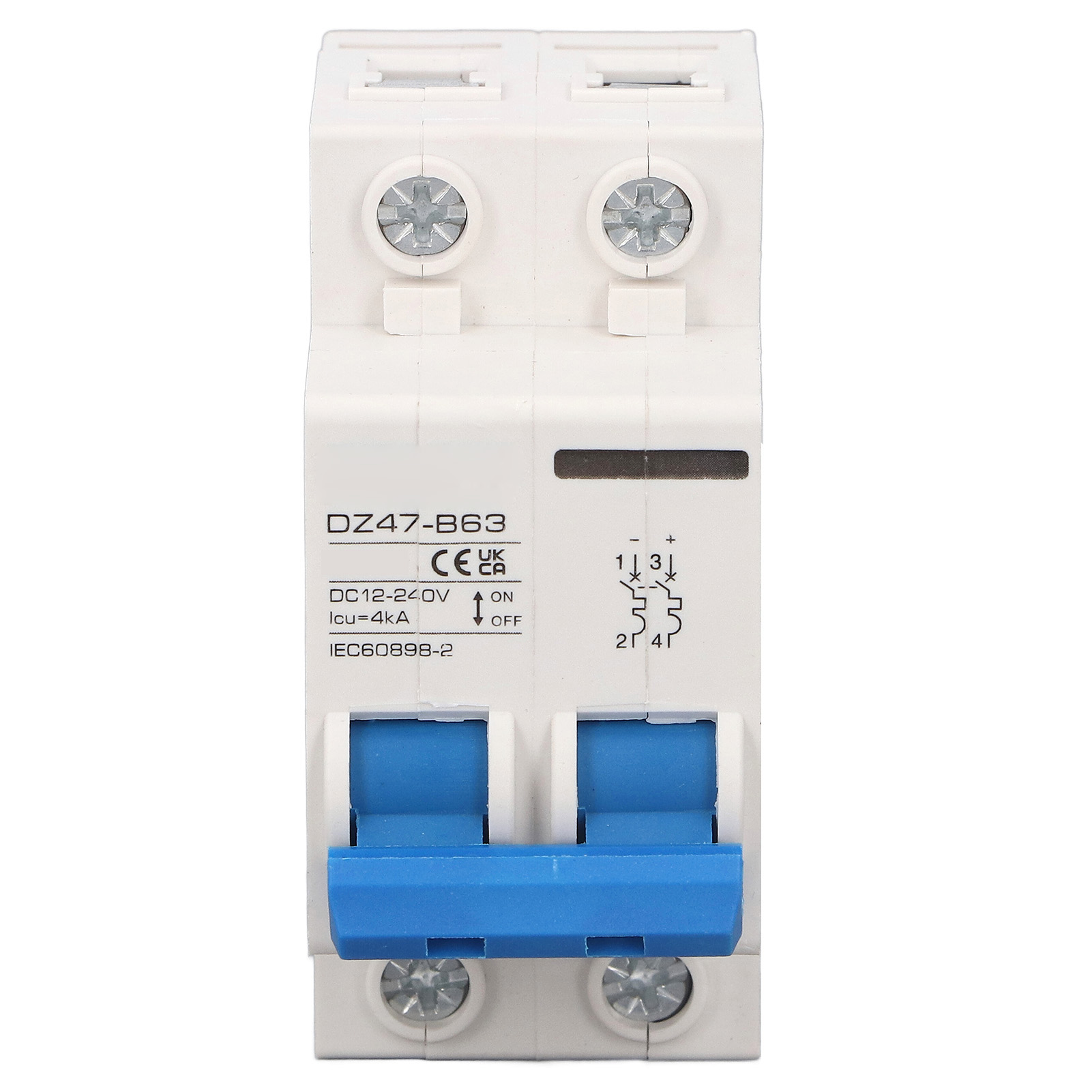 Hochempfindlicher 2-poliger Dc-photovoltaik-leistungsschalter Mit Überlastschutz, 12–240 V Dc, 4 Ka, 63 A