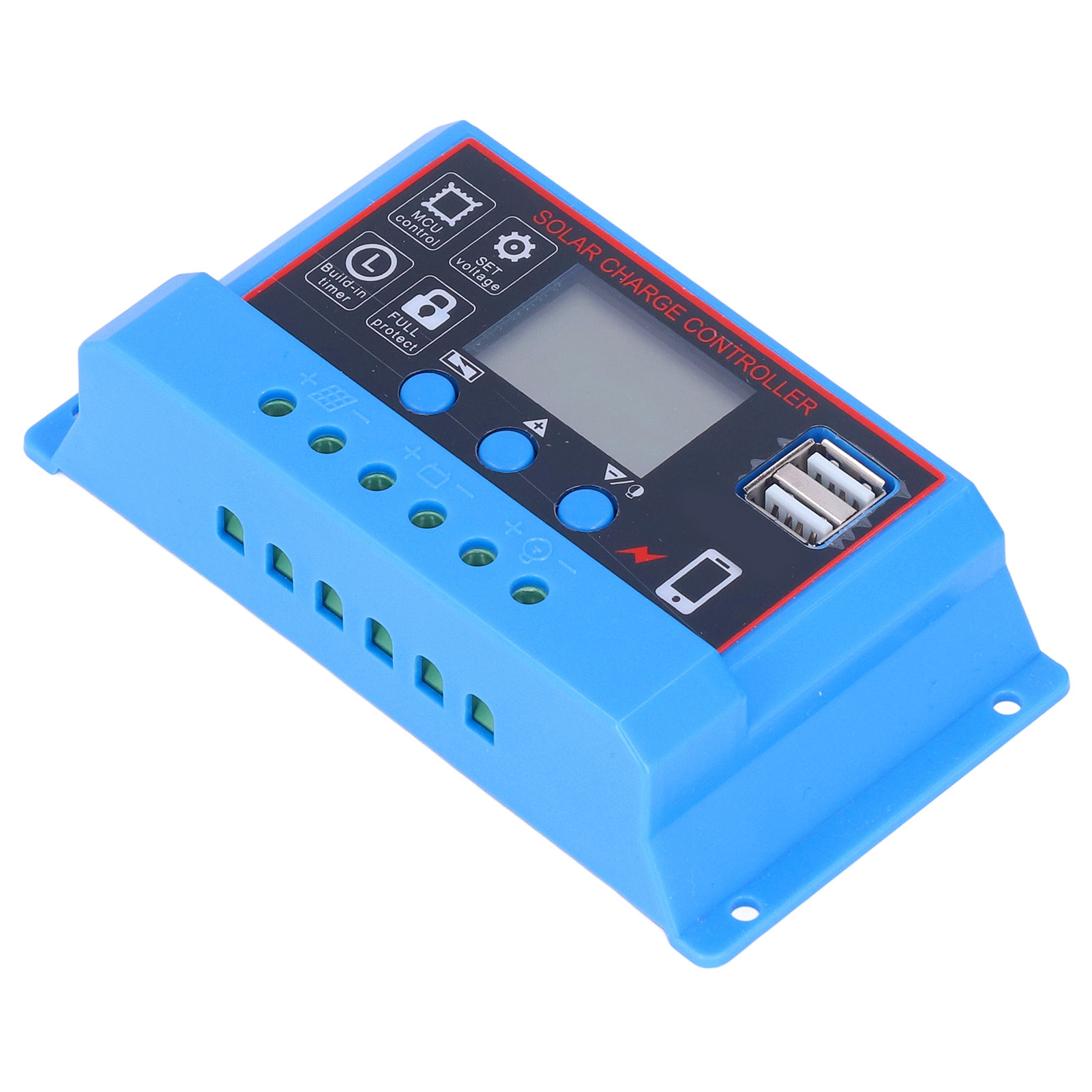 Solarladeregler Mit Lcd-anzeige, 12v/24v/10a Pwm-photovoltaik-laderegler