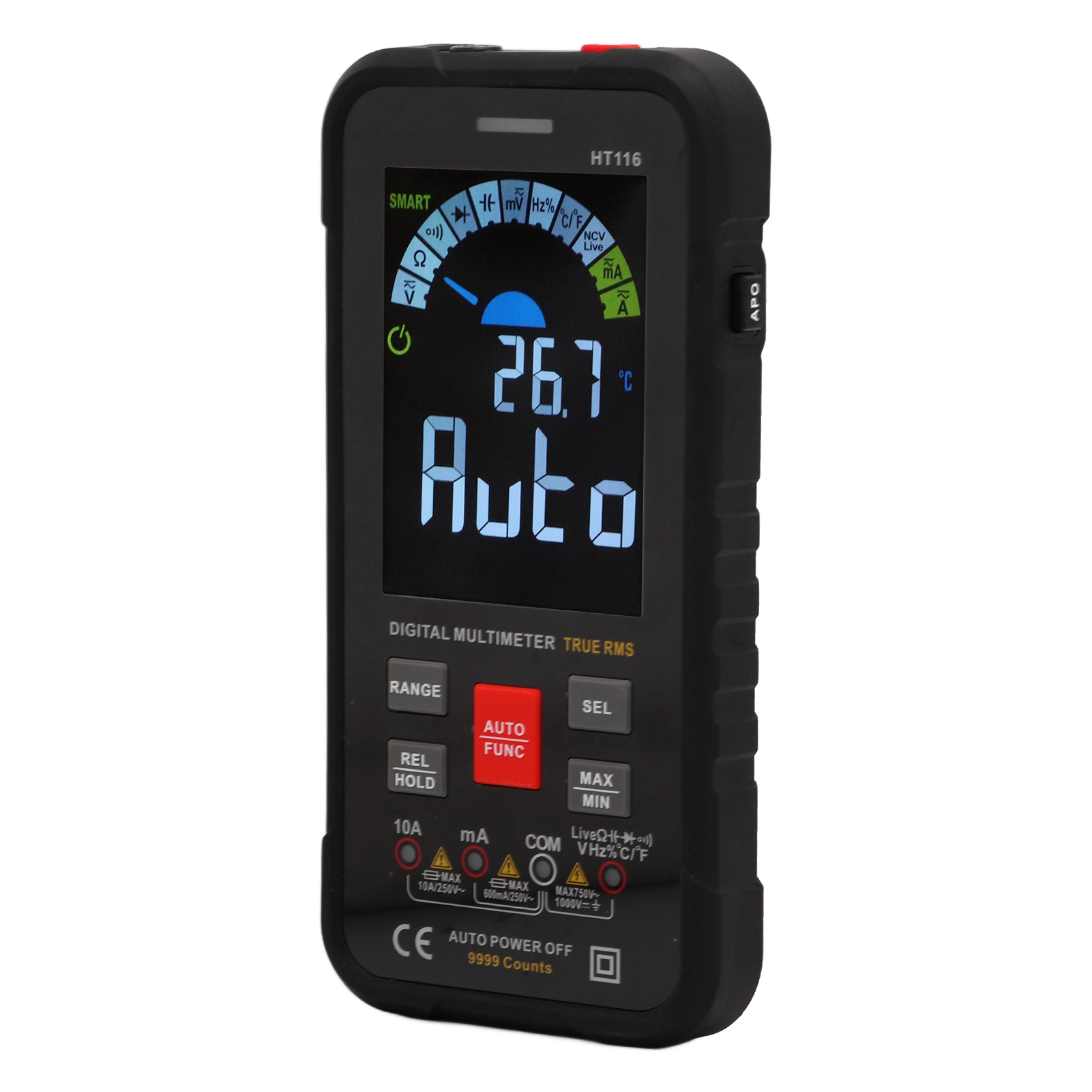 Intelligentes Digitales Multimeter Mit Großem Lcd-bildschirm, 9999 Zählerständen, Automatischer Erkennung Und Ac/dc-spannungsmessung