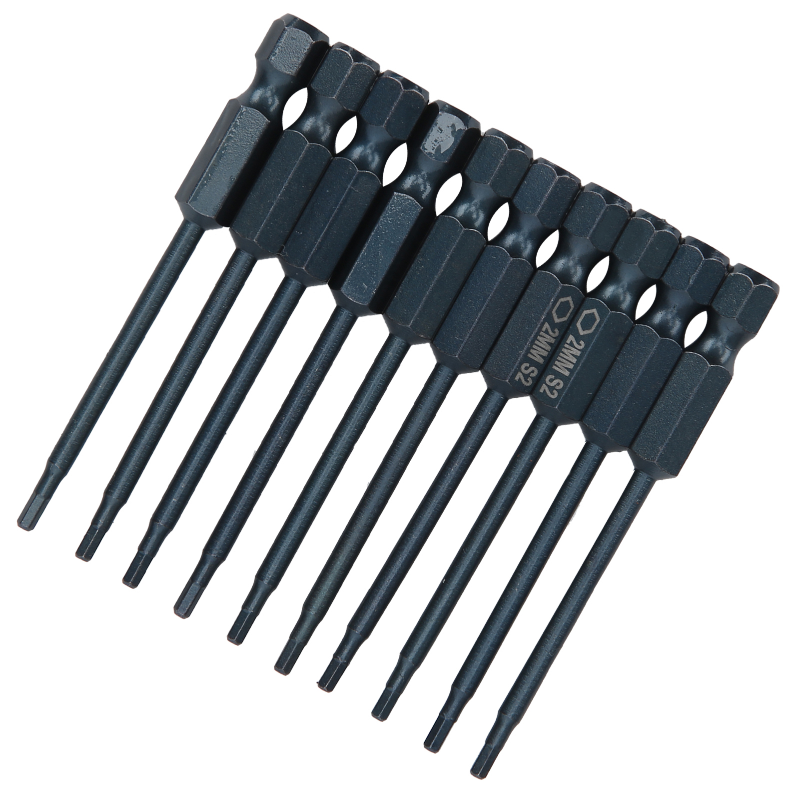 Set Mit 10 Sechskant-elektroschraubendreherbits Aus S2-legierungsstahl, 6,3 Mm Durchmesser, 65 Mm Länge, Handwerkzeug