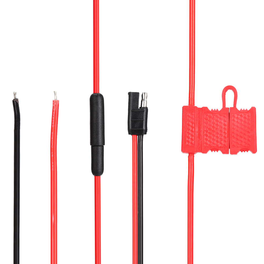 Hkn4137a Abs-metall-stromkabel Mit Schlaufe Für Motorola-mobilfunkgeräte, Schwarz Und Rot.