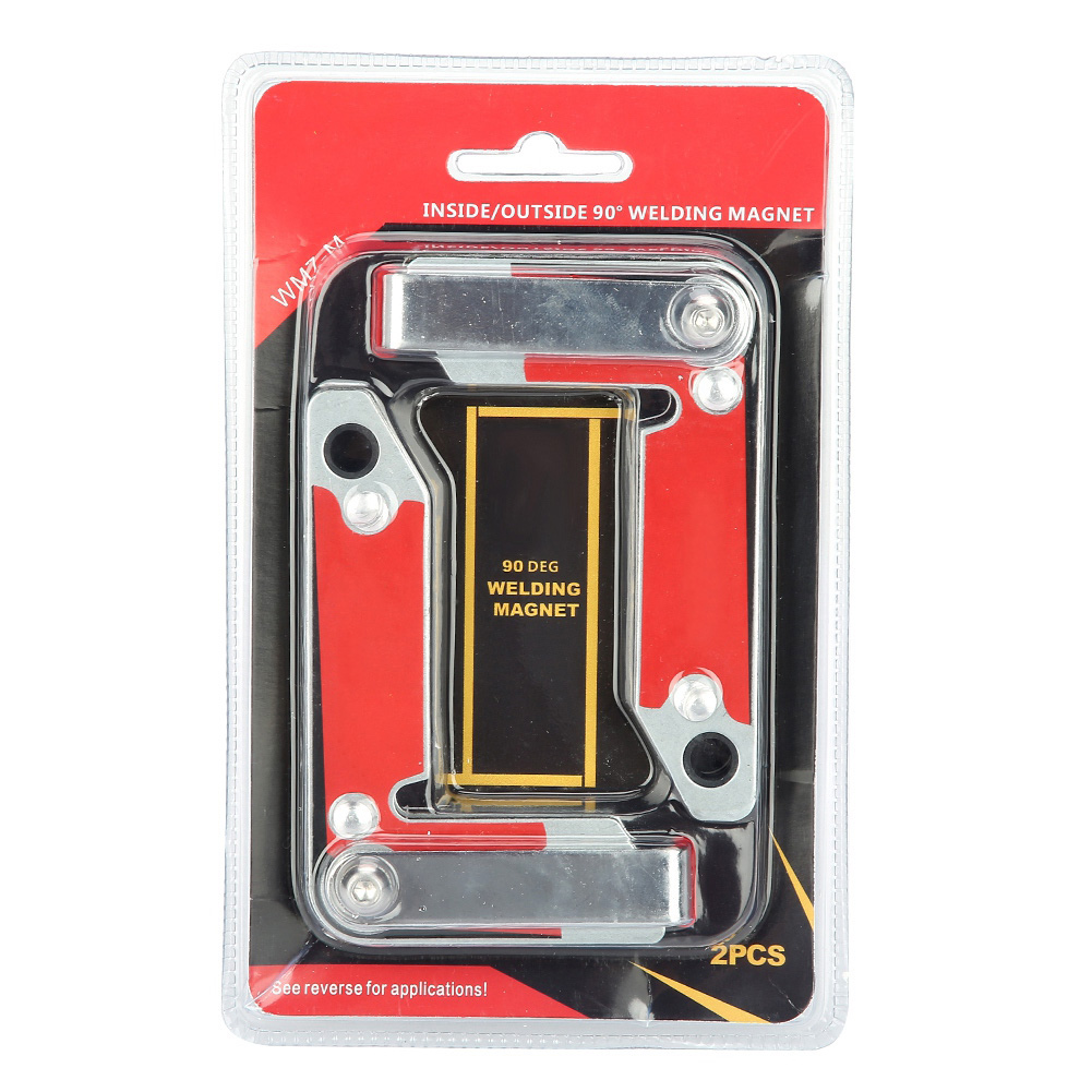 Set Aus 2 Magnetischen Schweißklemmen Mit Griff, 30/60/90° Winkel.