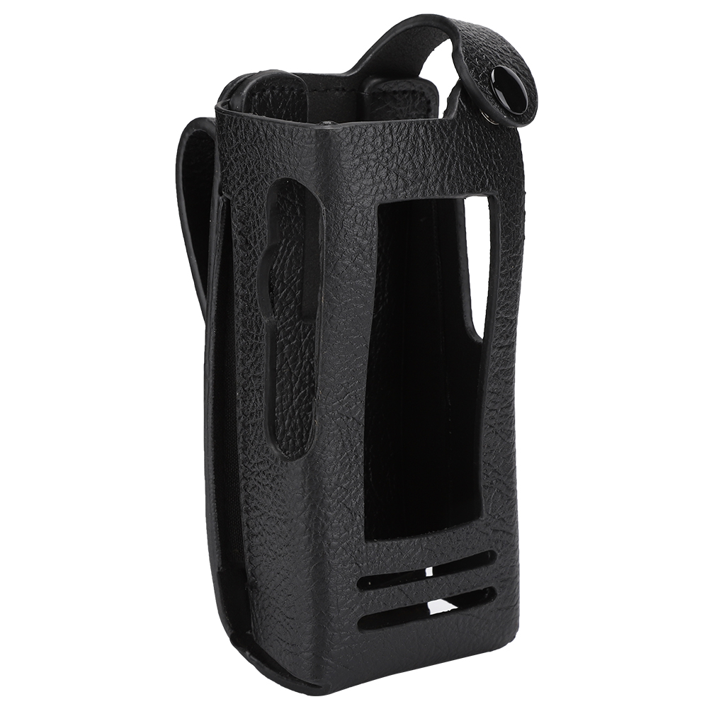 Hartlederetui Für Das Motorola P8268 Walkie-talkie, Mit Rückseitigem Verschluss Und Nylon-schultergurt