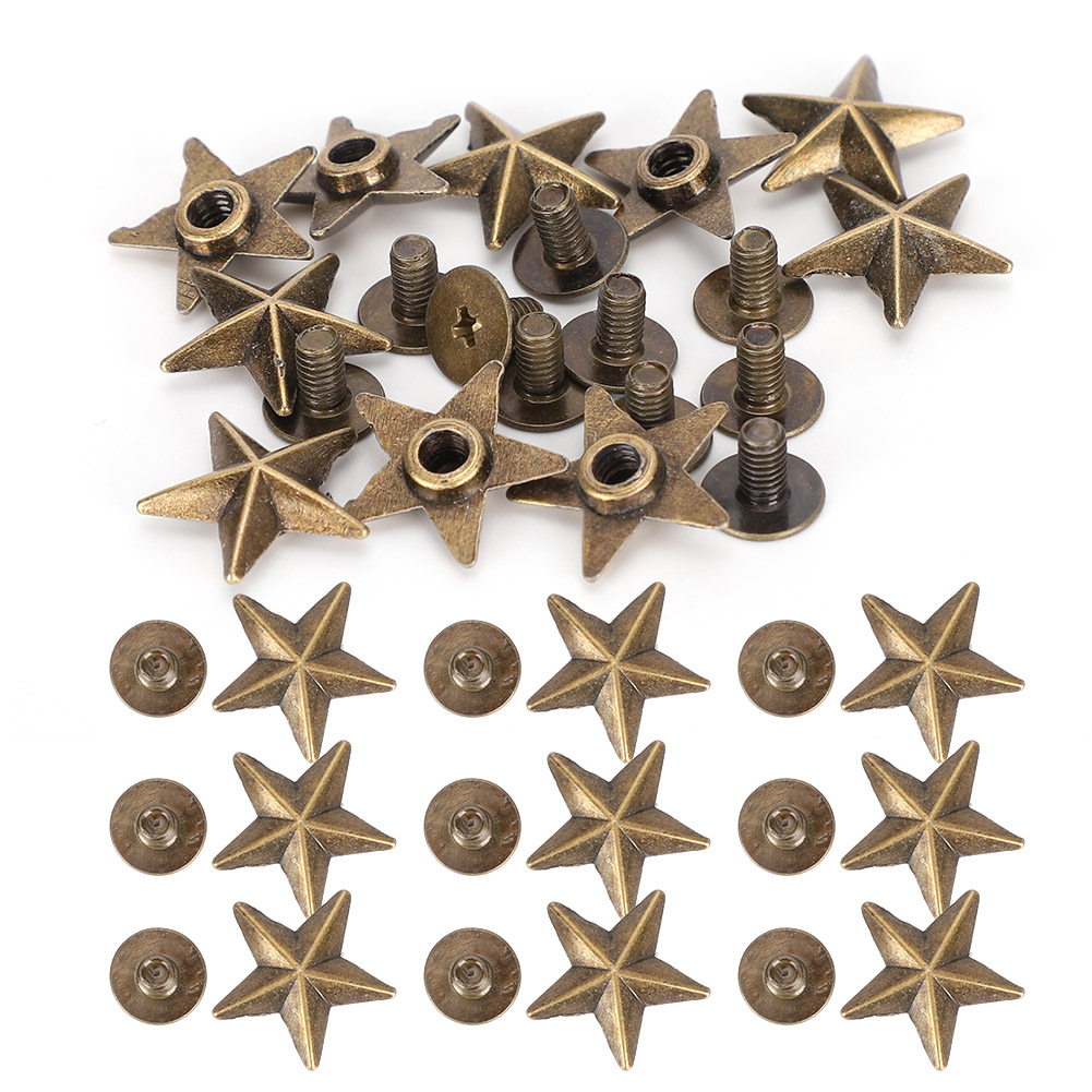 Sternförmige Nieten, Dekorative Accessoires Für Kleidung Und Schuhe, Mit Schrauben, 14 Mm, Bronze