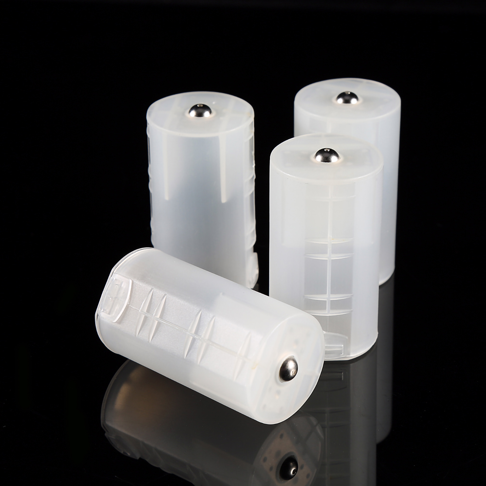 Packung Mit 4 Aa-zu-d-batterieadaptern, Weiß