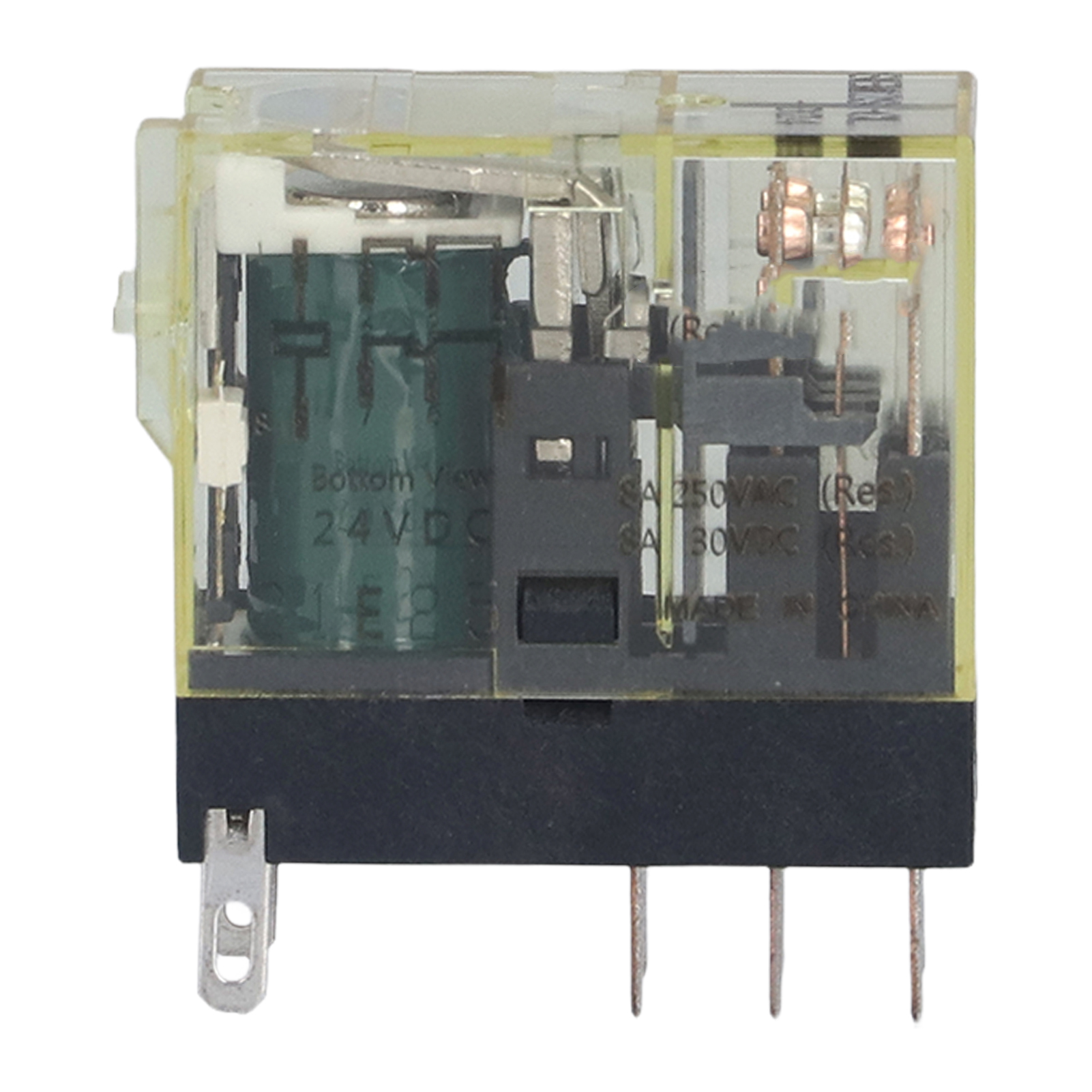 Konvolut Von 10 Miniatur-leistungsrelais, Elektronische Bauteile, 2 Öffner Und 2 Schließer, Kleine Bauform, 8 Pins, 24 V Dc, 8 A, Bem2scl