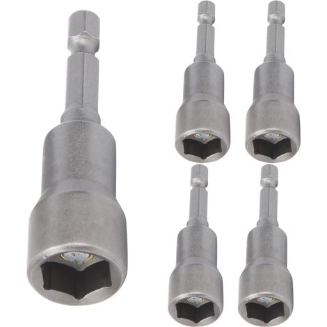 Set Mit 5 Leistungsstarken Magnetischen Schraubendreherbits Aus Chrom-vanadium-stahl Mit 12-mm-sechskantaufnahme Für Elektrische Bohrmaschinen