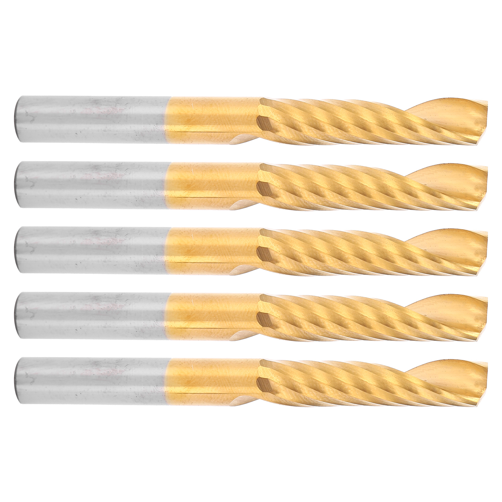 Set Mit 5 Hss-spiralfräsern Für Cnc-fräsen, 6 X 28 X 60 Mm
