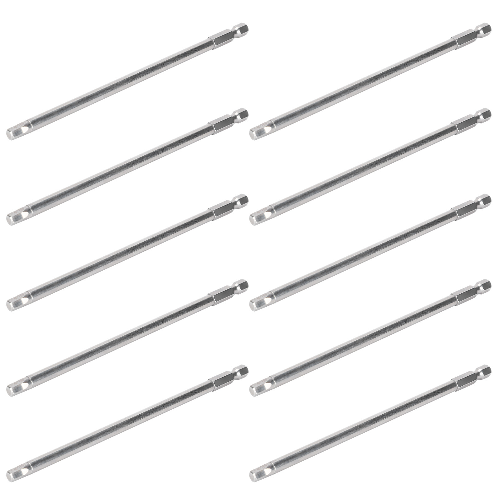 10 Leistungsstarke, Magnetische, Gehärtete 5-mm-sechskant-elektroschraubendreherbits, S1/4 150-mm-handwerkzeug