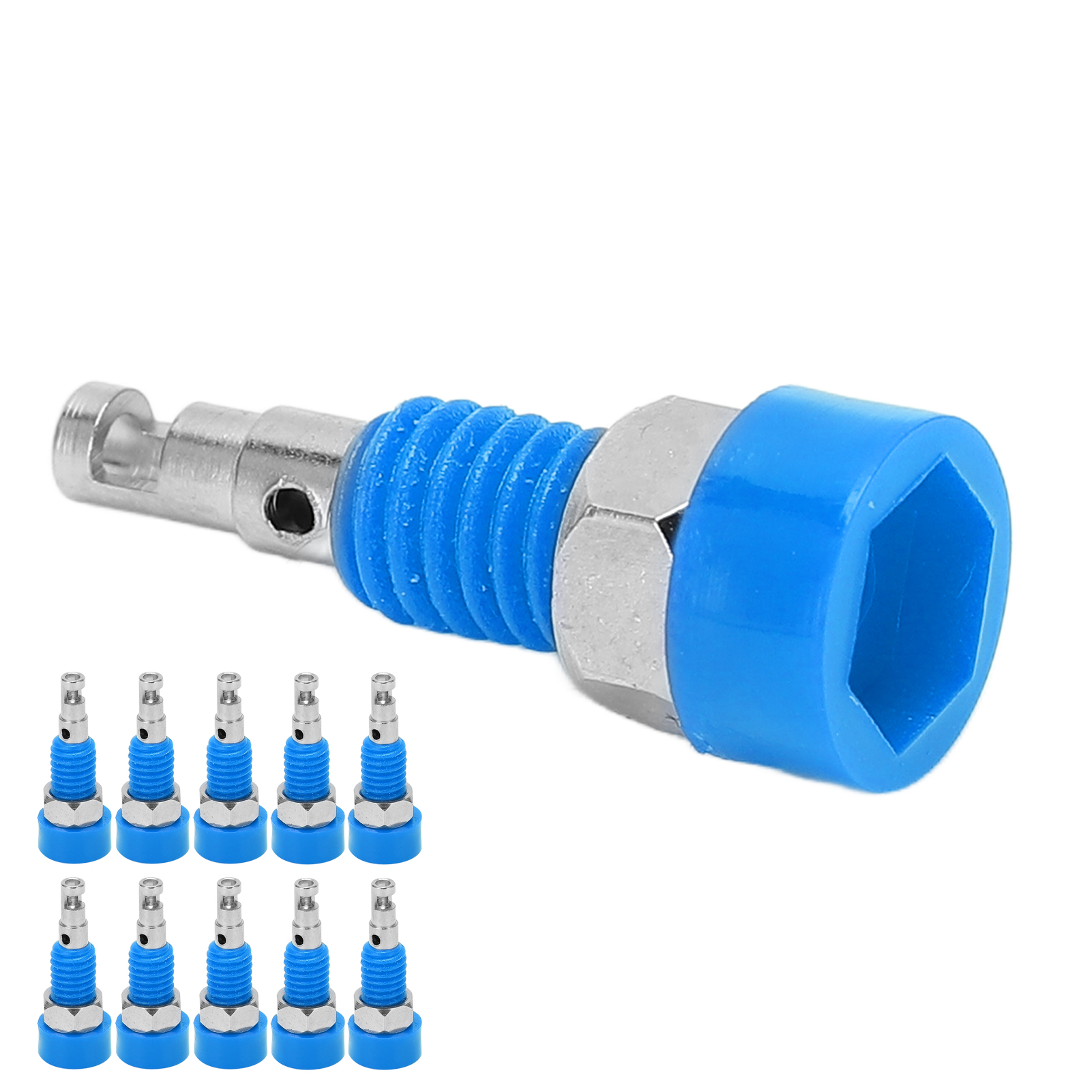 Packung Mit 10 Weiblichen 2-mm-bananensteckern, Mini-klemmenblöcke Für Elektronische Instrumente (blau)