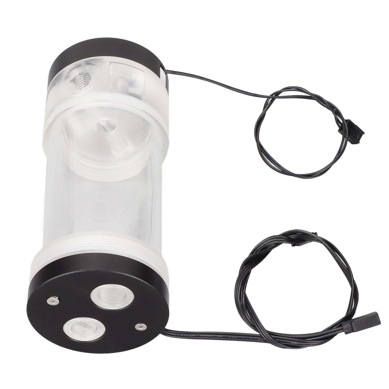 200-ml-ausgleichsbehälter Für Flüssigkeitskühlung Mit Rgb-temperaturanzeige, 160 Mm G1/4 Zylindrisch Für Computer, Schwarz Und Rot