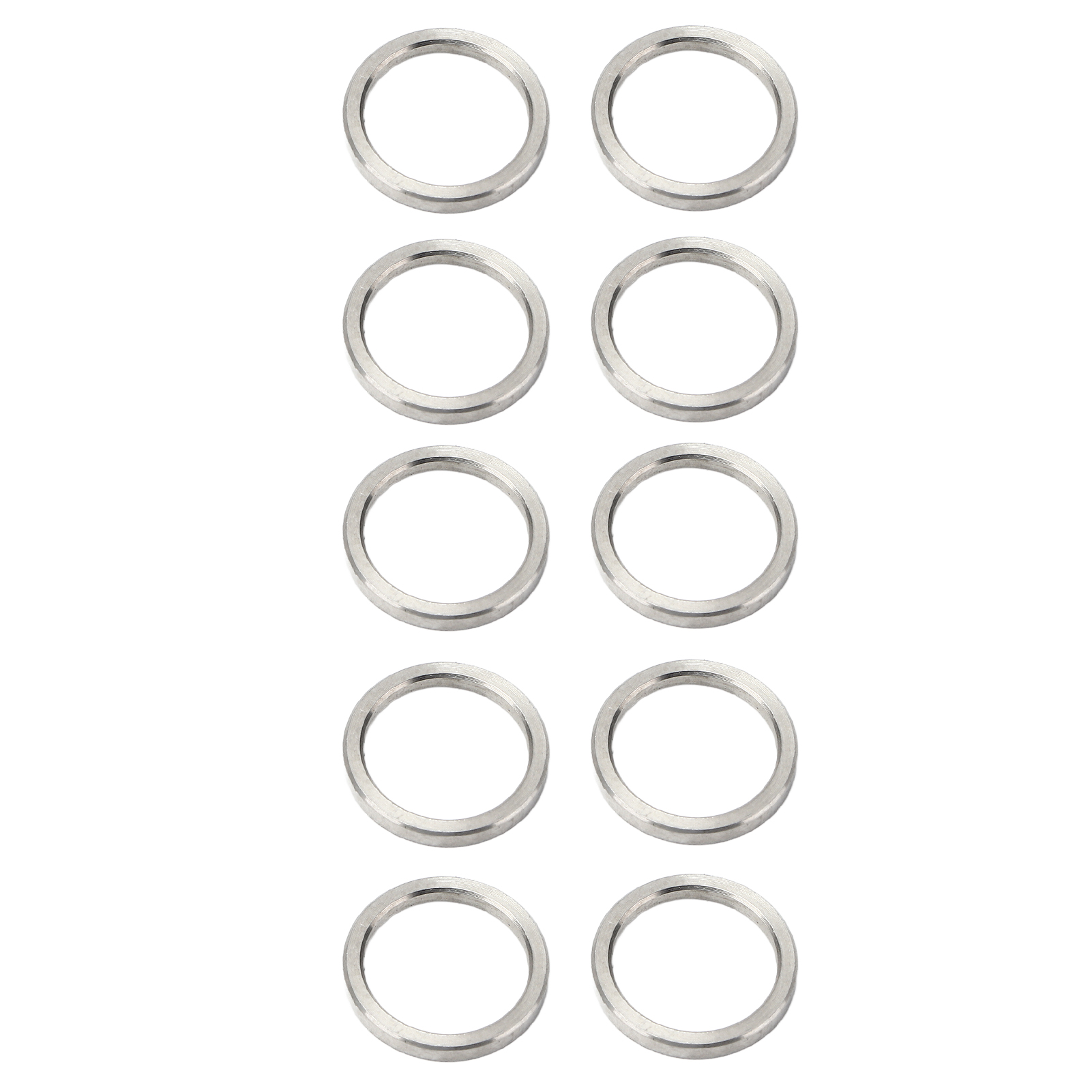 Satz Mit 10 Distanzscheiben Aus Edelstahl, Außendurchmesser 15 Mm, Innendurchmesser 12 Mm, Artikelnummer 3515-0015-0020