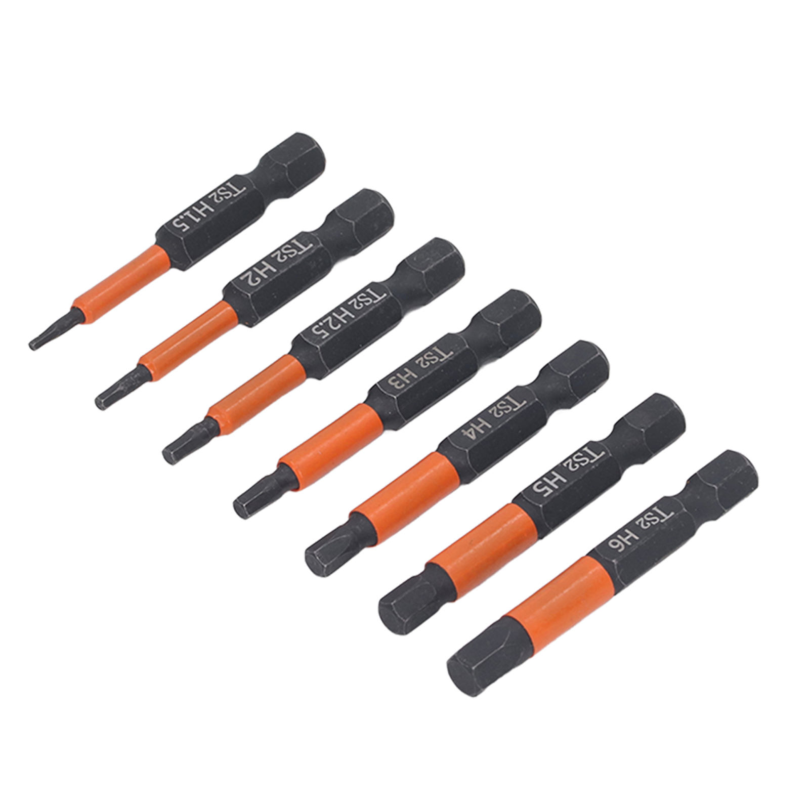 Set Mit 7 Magnetischen Sechskant-schraubendreherbits Aus Stahl