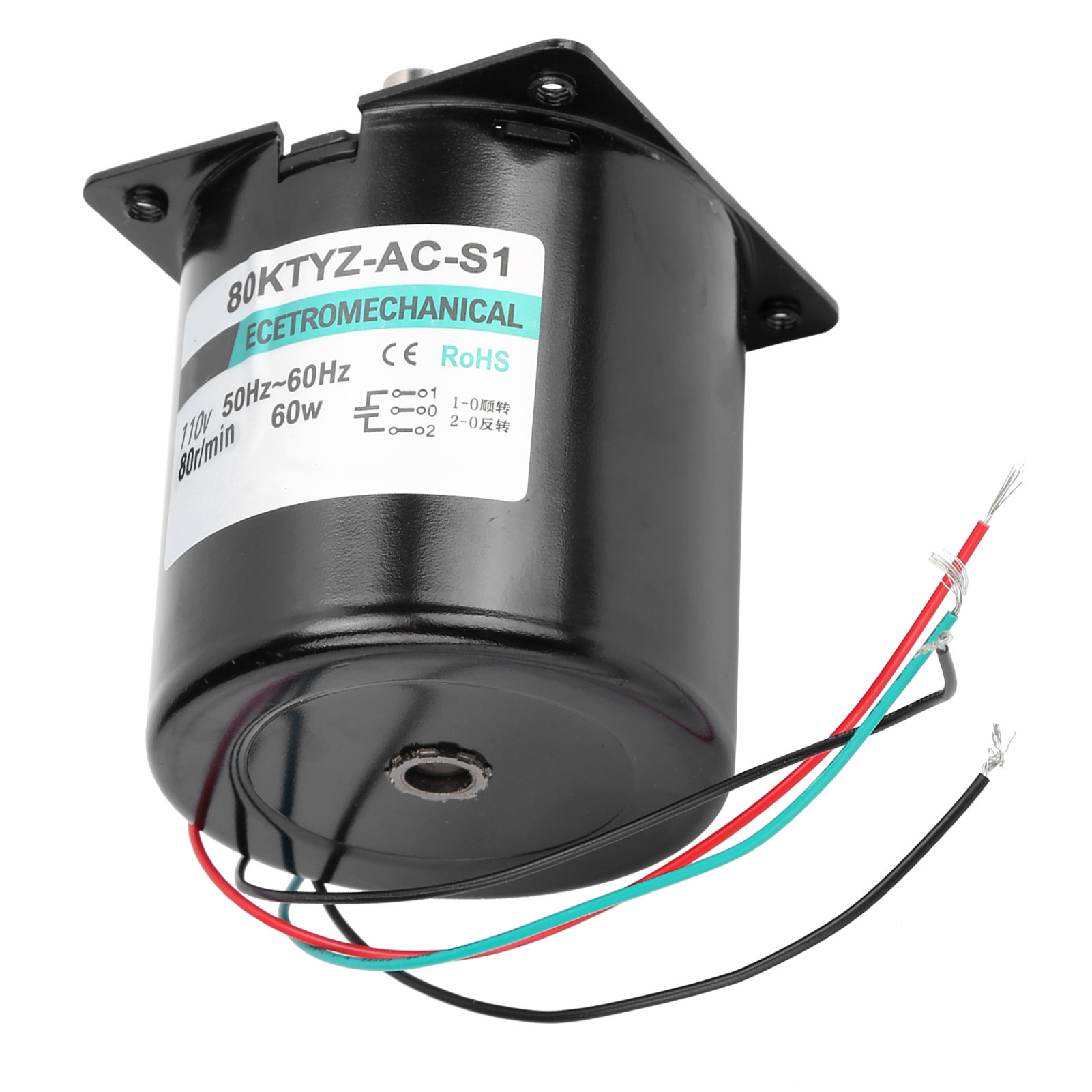 Wechselstrom-synchronmotor Mit Kondensatorunterstützung, Rechts-/linkslauf, Hohes Drehmoment, Niedrige Drehzahl, 60 W, Xd80ktyz, 80 U/min, 110 V Wechselstrom