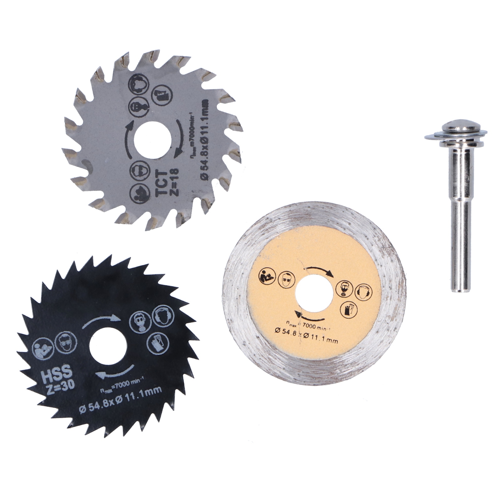 54,8 Mm Hss Mini-kreissägeblatt-set Und Spannfutter Zum Schneiden Von Metall Und Holz