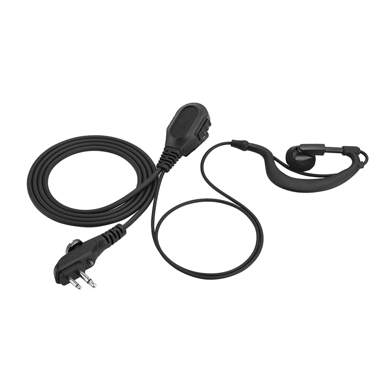 Neues Tragbares Walkie-talkie-headset Mit Ohrbefestigung Und Ptt-funktion In G-form, Ausgestattet Mit Mikrofon Und Uv-beständigen Ohrhaken