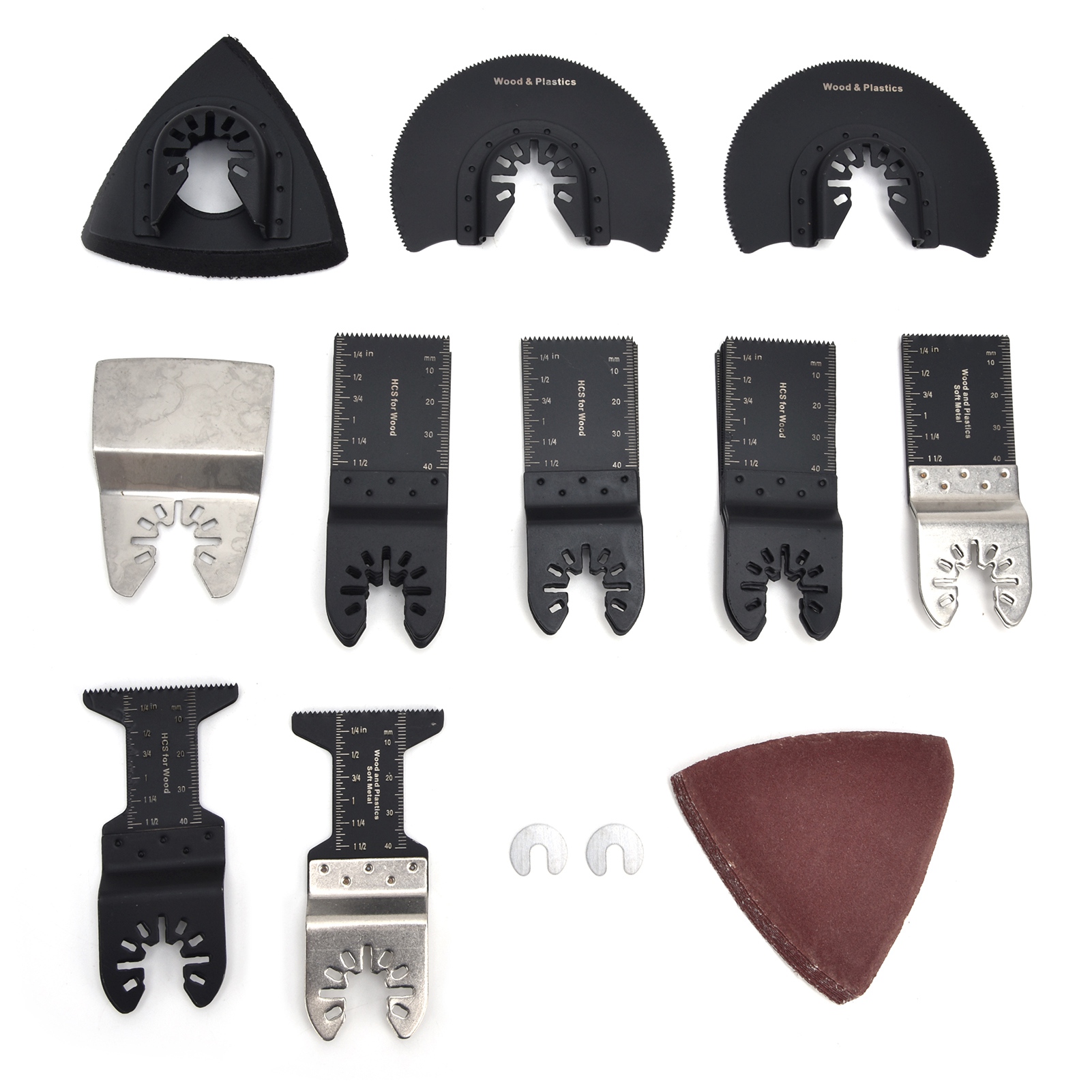 Gerades, Oszillierendes Sägeblatt Aus Kohlenstoffstahl, Multifunktionales Holzbearbeitungswerkzeug, Schaufel, Schleifpapier-set