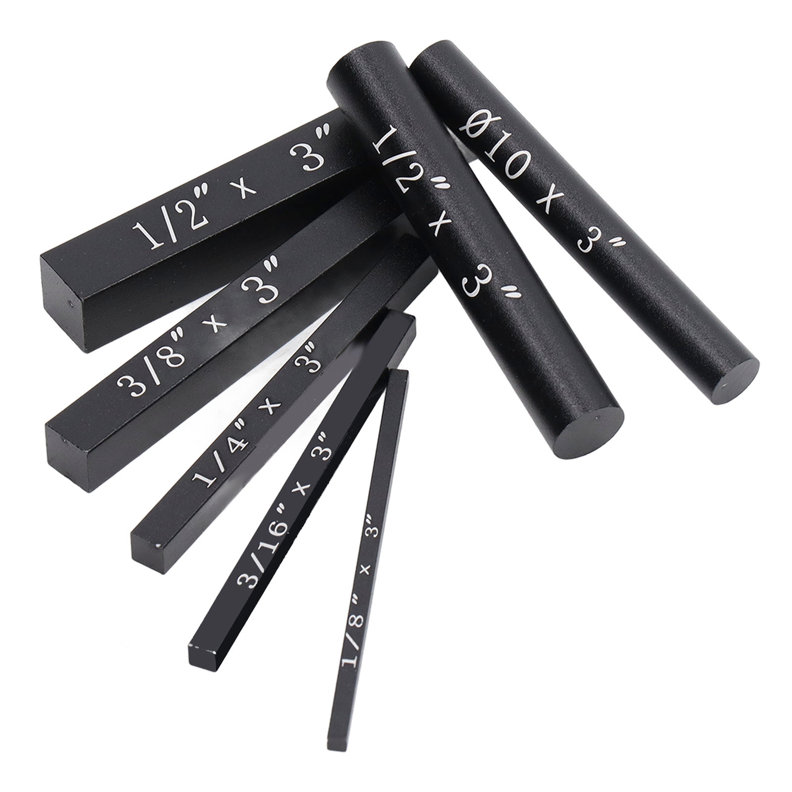 Set Mit 7 Schwarz Eloxierten Unterlegscheiben Aus Aluminiumlegierung, Messwerkzeug Für Die Holzbearbeitung, Schwarz