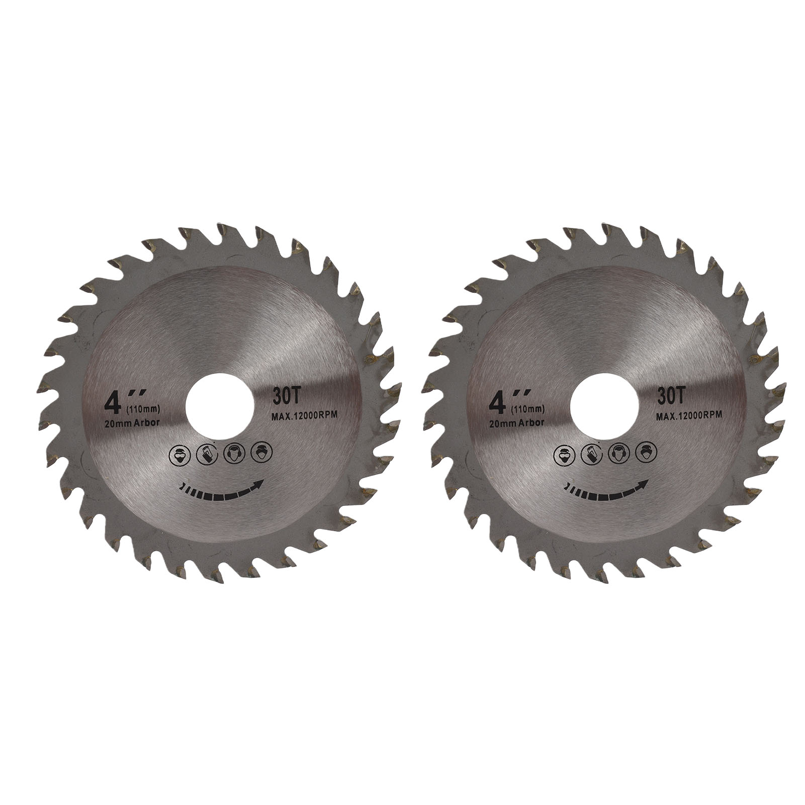 Set Mit 2 Kreissägeblättern, 4x30t, Für Holzbearbeitung, Tischlerei Und Heimwerkerarbeiten, 105 Mm