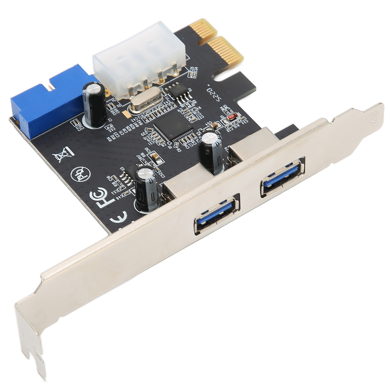 Pcie-zu-usb-3.0-erweiterungskarte Mit 2 Ports, Stabile Und Schnelle Datenübertragung, 20-pin-anschluss, Pcie-usb-karte