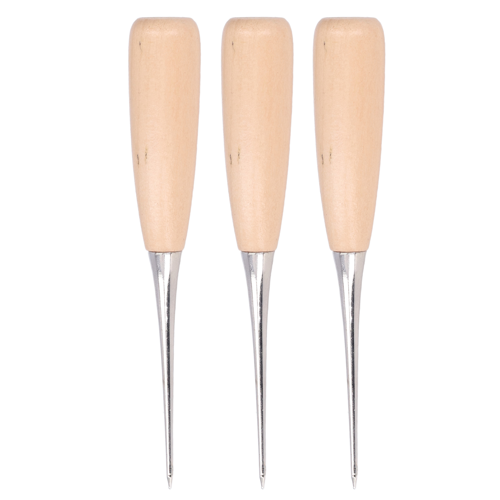 Set Aus 3 Kiefernholzstanzen Zum Stanzen Von Leder Und Papier.