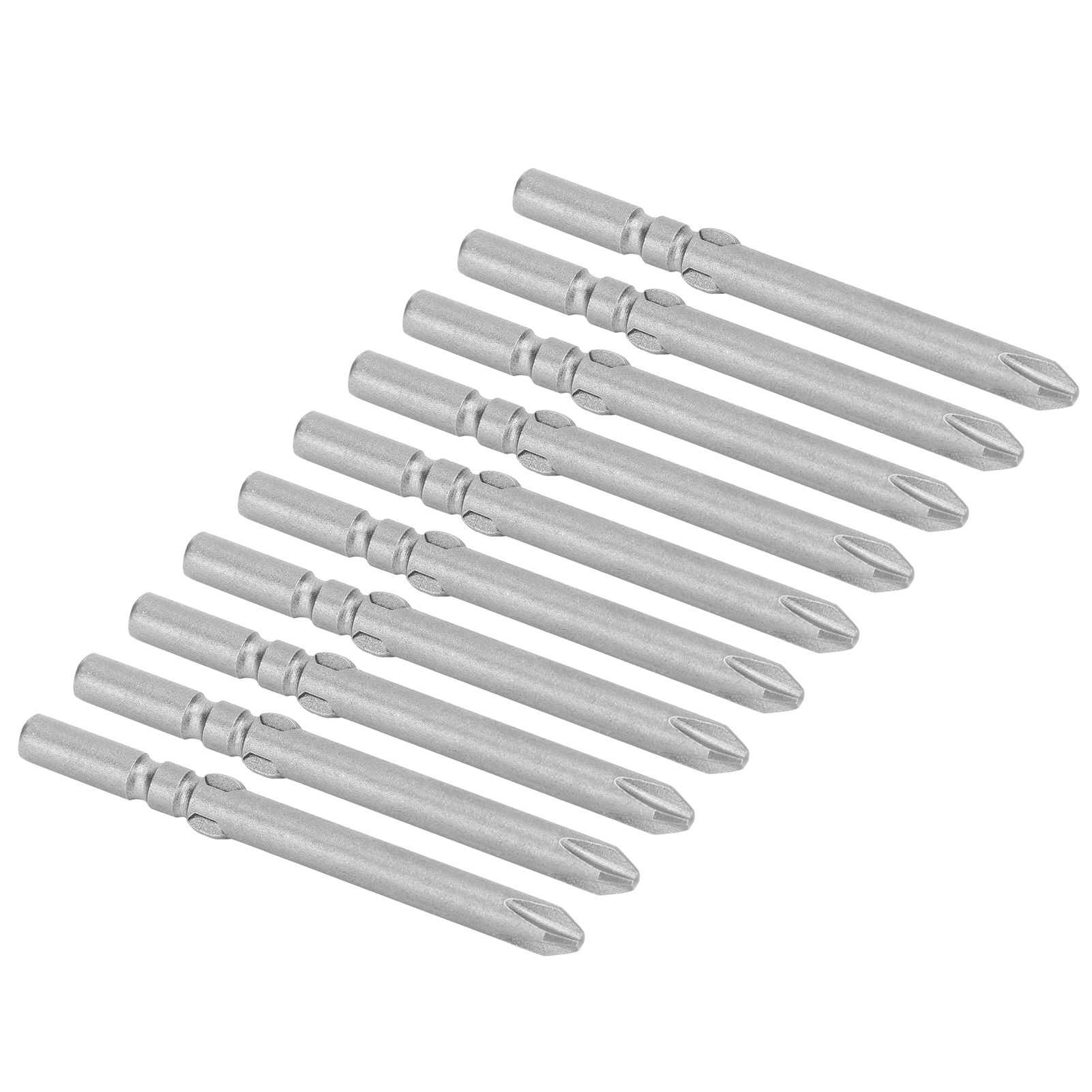 Set Mit 10 Magnetischen 5-mm-elektroschraubendreherbits Aus S2-legierungsstahl, Kreuzförmig.