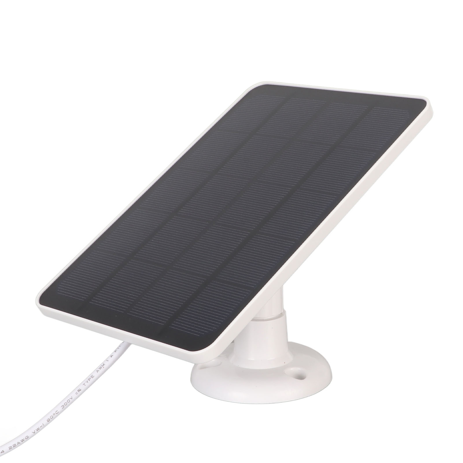 Solarpanel Für Kameras, Wasserdichtes Ladegerät (ip65), 5 V, 4 W, Hohe Effizienz, Micro-usb-c-anschluss, Weiß
