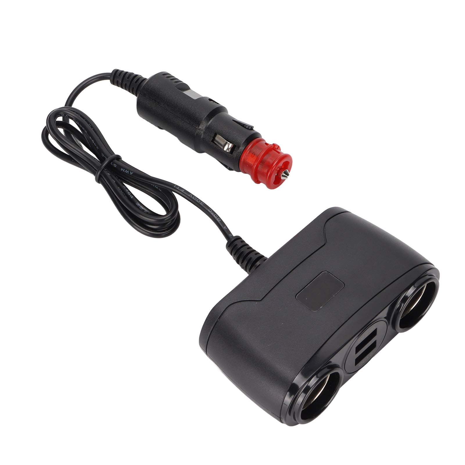 120-w-usb-qc-3.0-zigarettenanzünder-splitter-adapter 2-in-1-kfz-ladegerät Mit Digitalanzeige